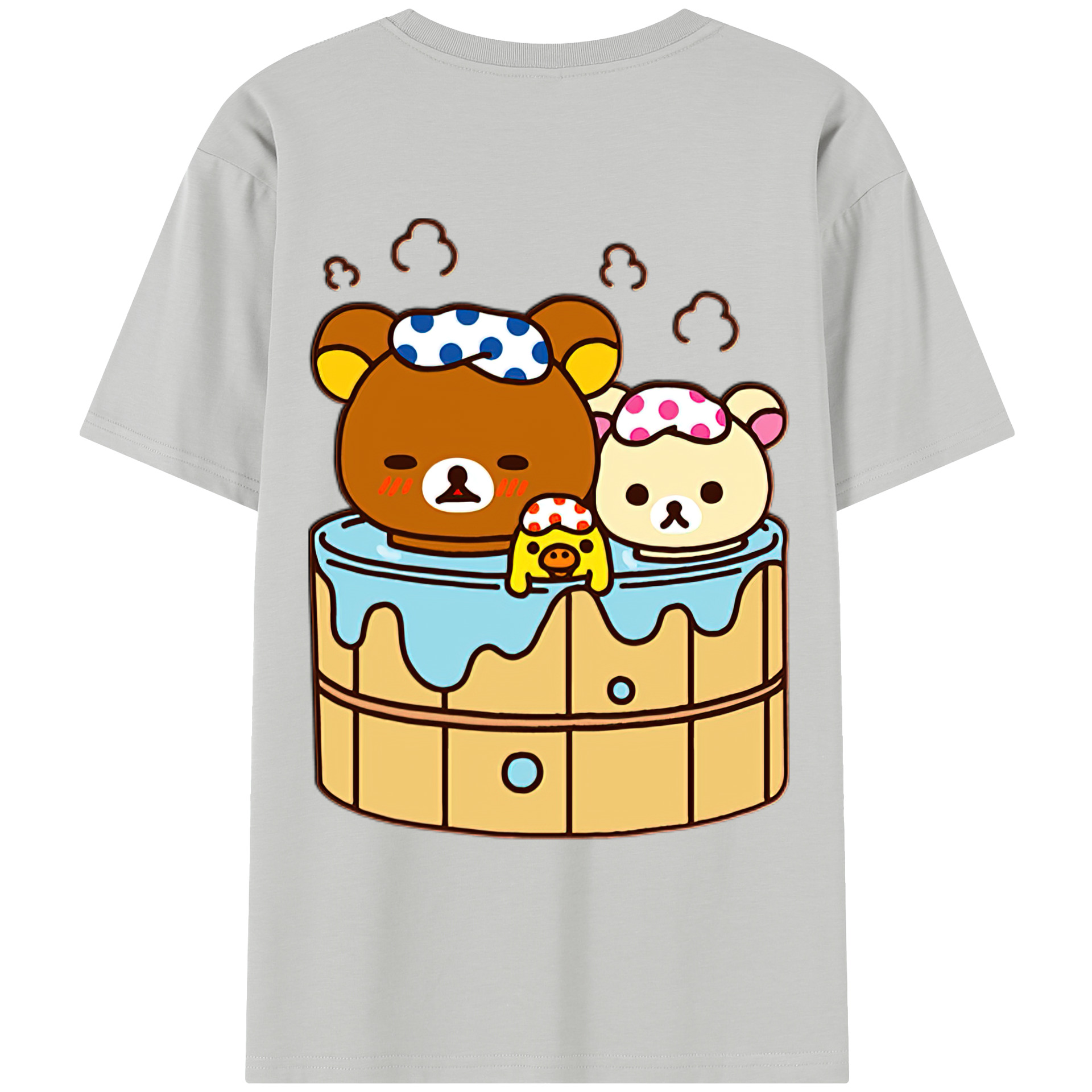 （画像用） リラックマ リラックマ キイロイトリ Rilakkuma Korilakkuma Kiiroitori レディース半袖Tシャツ(バックプリント)