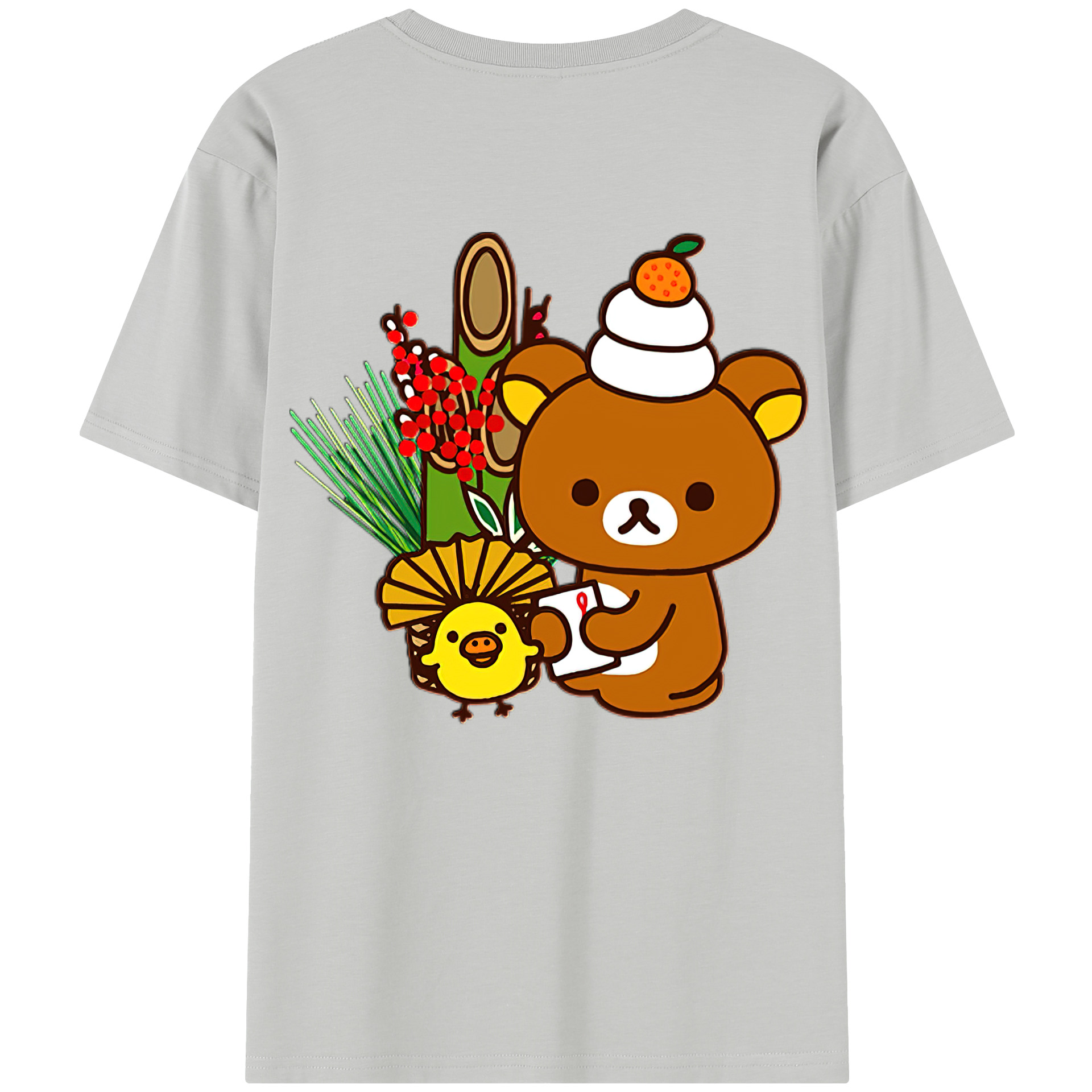 （画像用） リラックマ リラックマ キイロイトリ Rilakkuma Korilakkuma Kiiroitori レディース半袖Tシャツ(バックプリント)