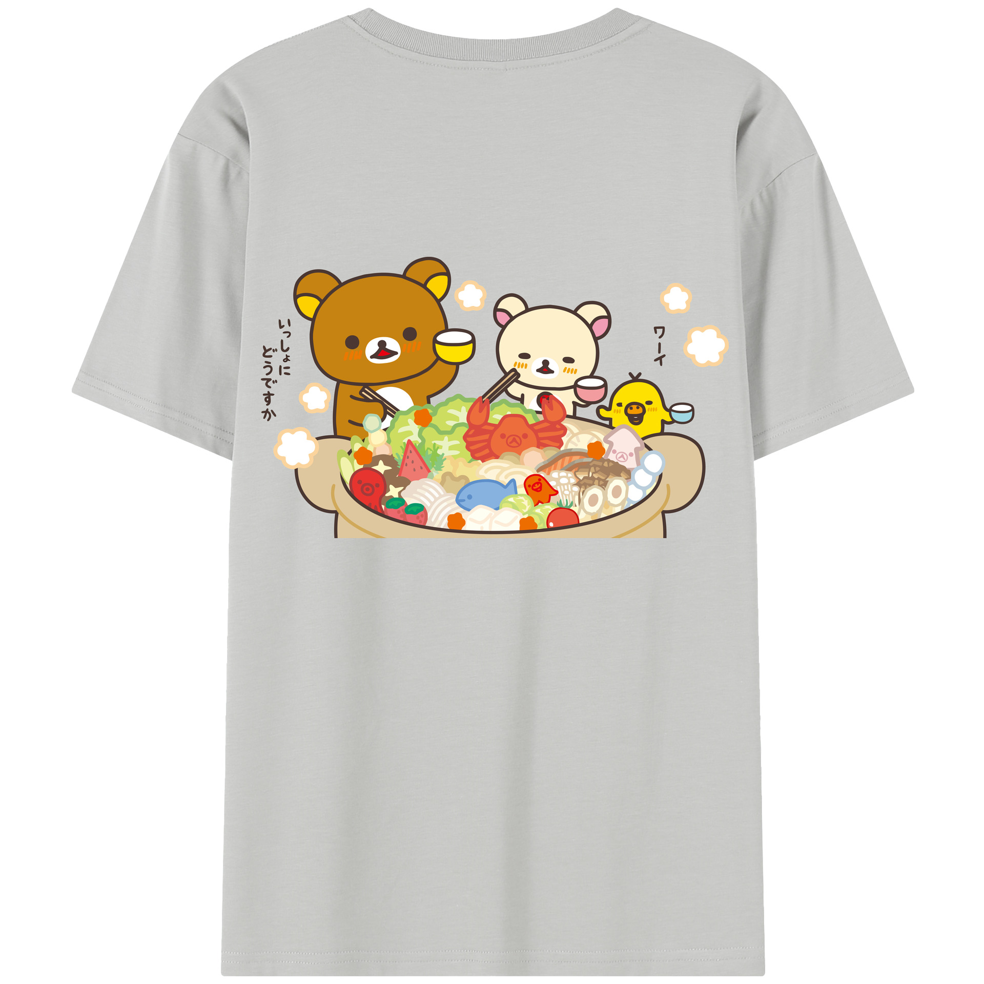 （画像用） リラックマ リラックマ キイロイトリ Rilakkuma Korilakkuma Kiiroitori レディース半袖Tシャツ(バックプリント)