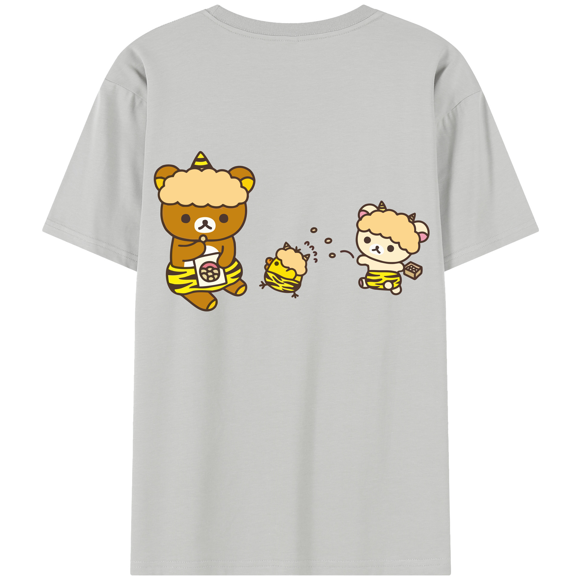 （画像用） リラックマ リラックマ キイロイトリ Rilakkuma Korilakkuma Kiiroitori レディース半袖Tシャツ(バックプリント)