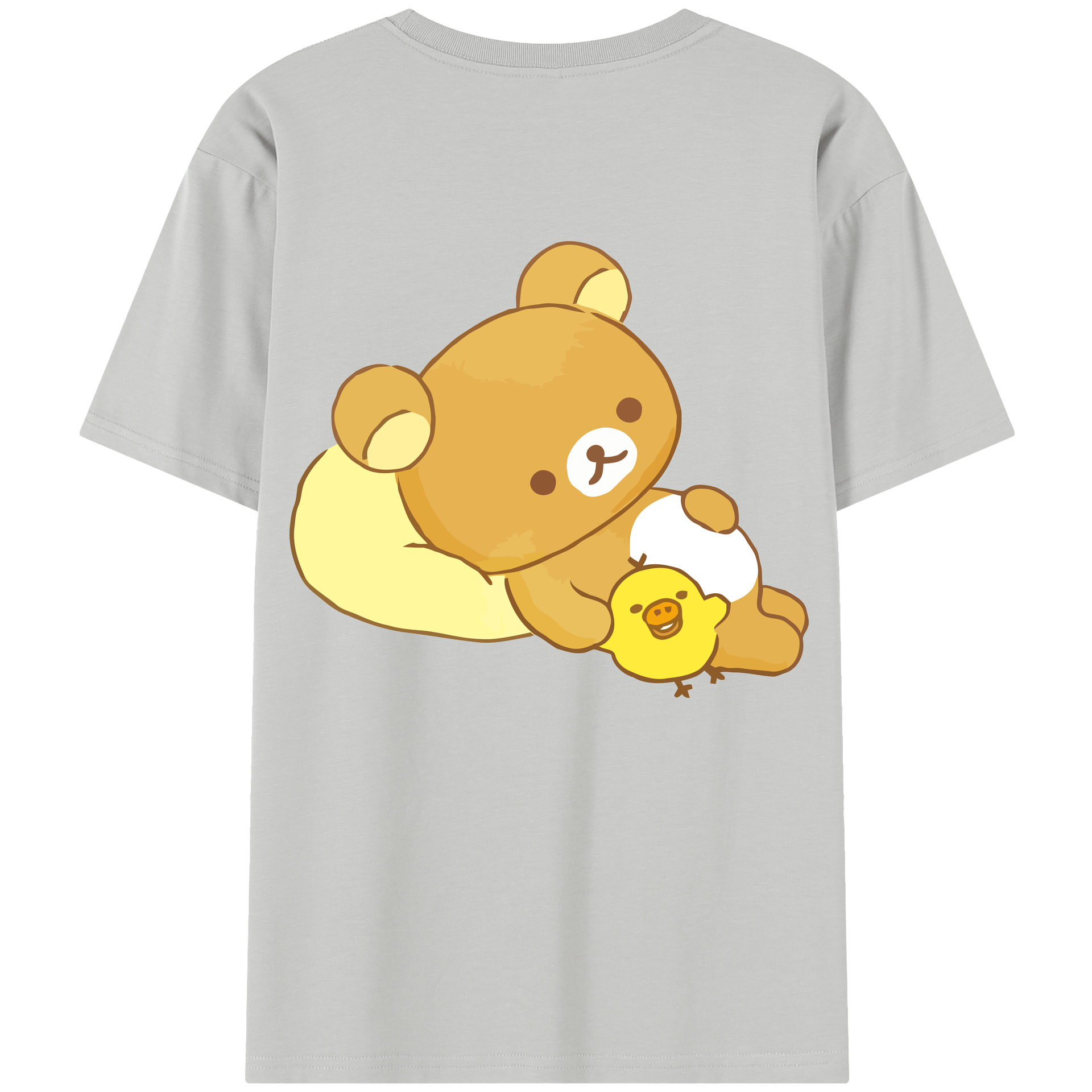 （画像用） リラックマ リラックマ キイロイトリ Rilakkuma Korilakkuma Kiiroitori レディース半袖Tシャツ(バックプリント)