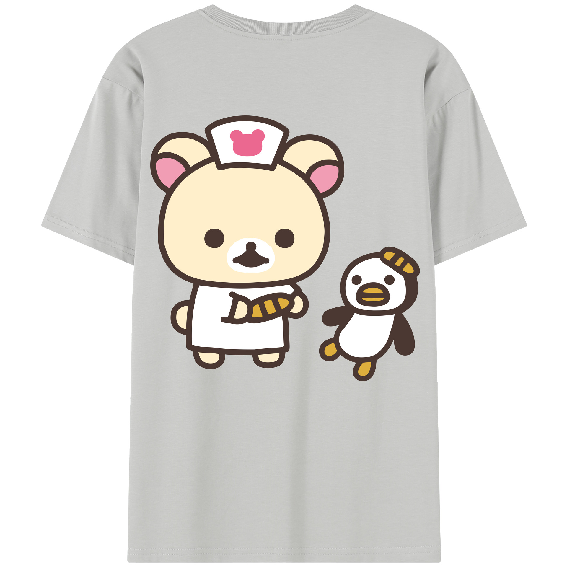 （画像用） リラックマ リラックマ キイロイトリ Rilakkuma Korilakkuma Kiiroitori レディース半袖Tシャツ(バックプリント)