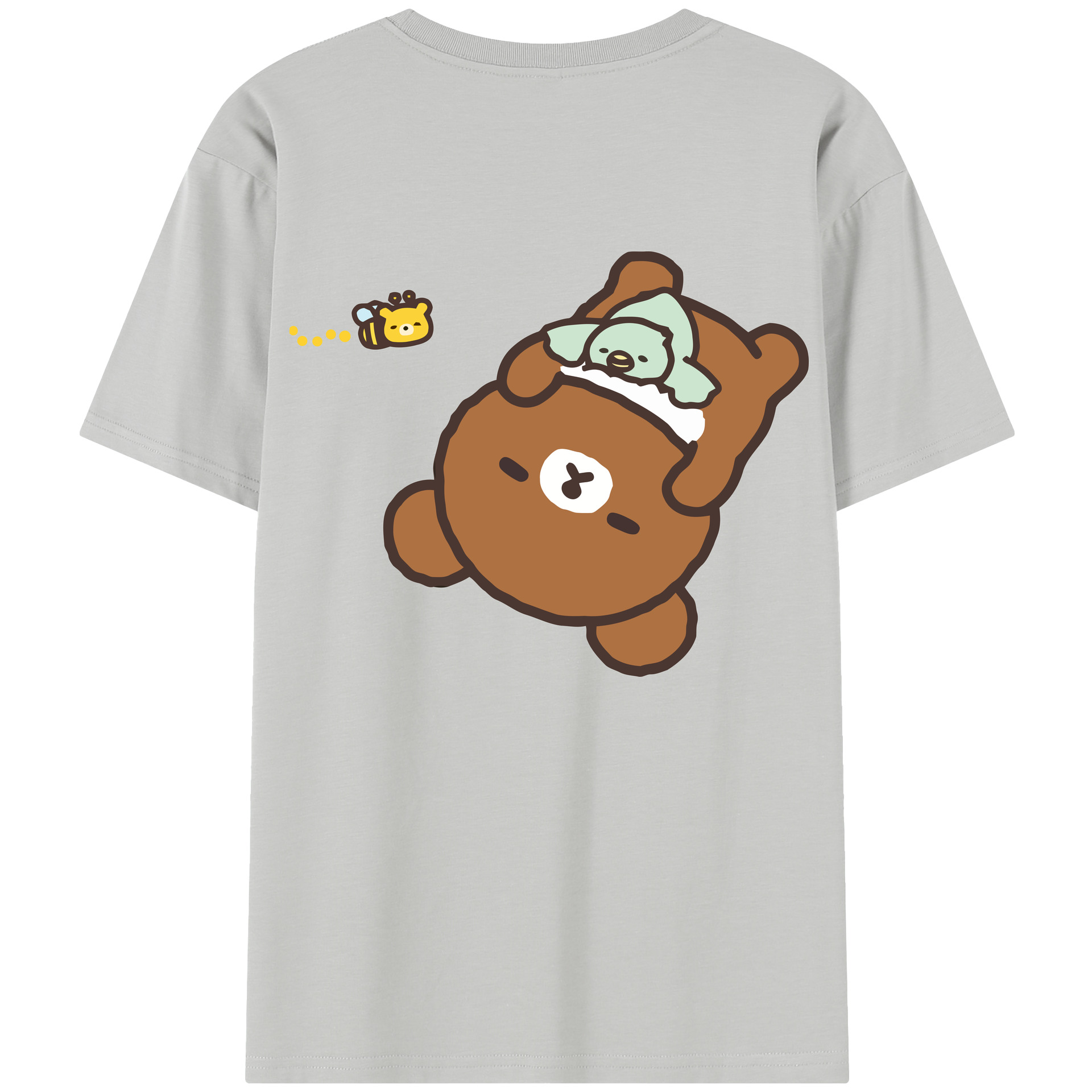 （画像用） リラックマ リラックマ キイロイトリ Rilakkuma Korilakkuma Kiiroitori レディース半袖Tシャツ(バックプリント)