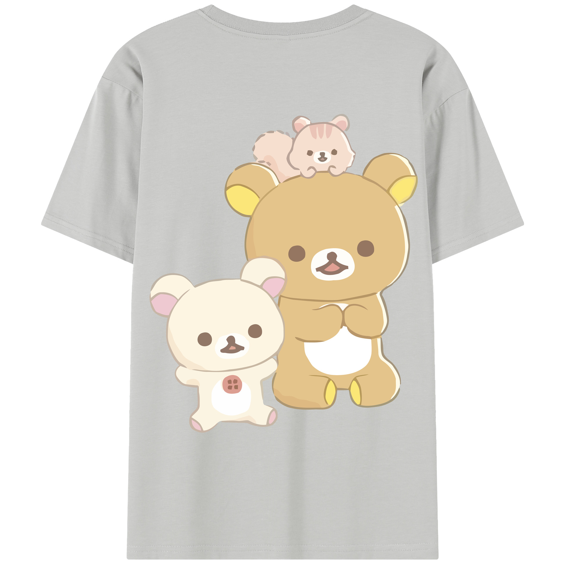 （画像用） リラックマ リラックマ キイロイトリ Rilakkuma Korilakkuma Kiiroitori レディース半袖Tシャツ(バックプリント)