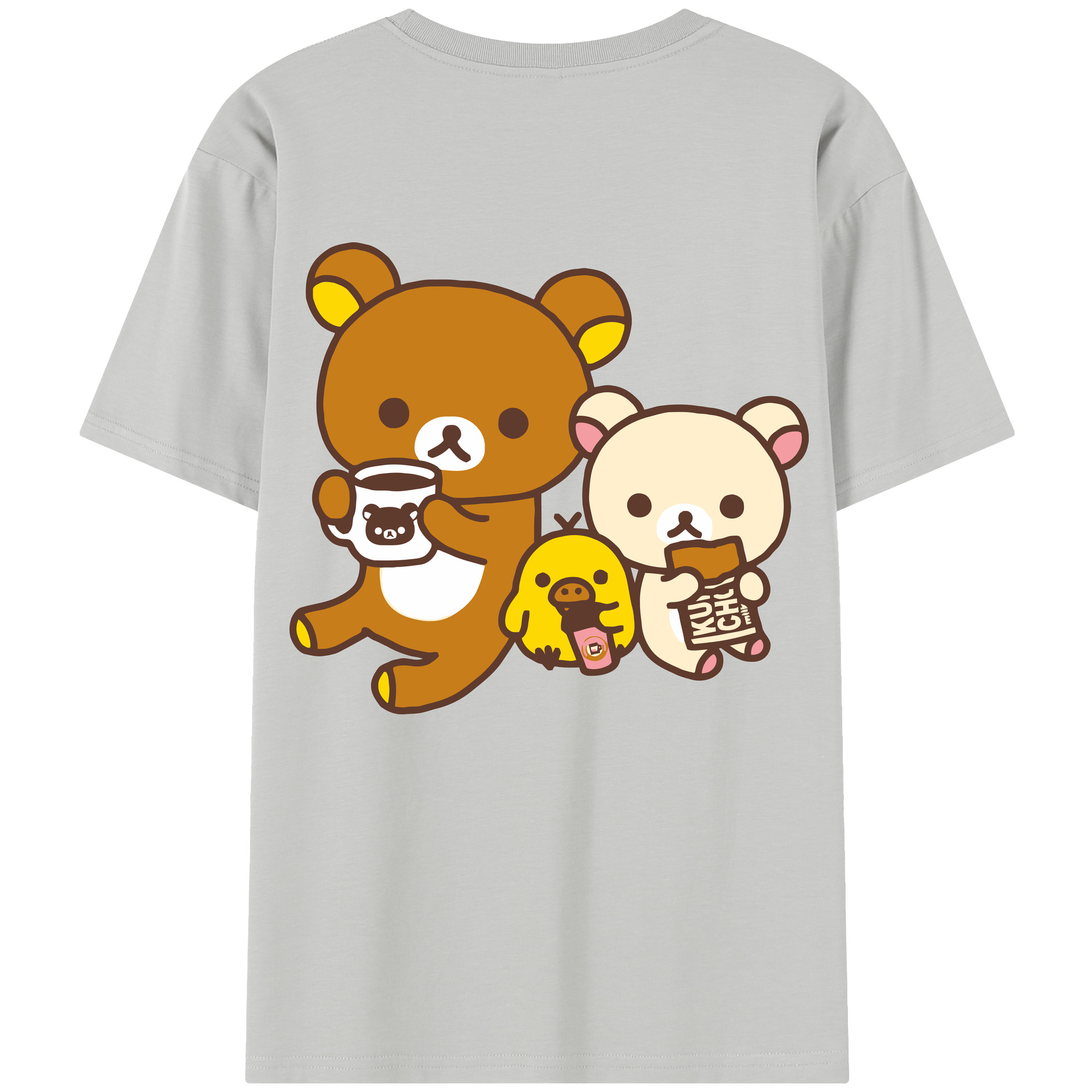 （画像用） リラックマ リラックマ キイロイトリ Rilakkuma Korilakkuma Kiiroitori レディース半袖Tシャツ(バックプリント)