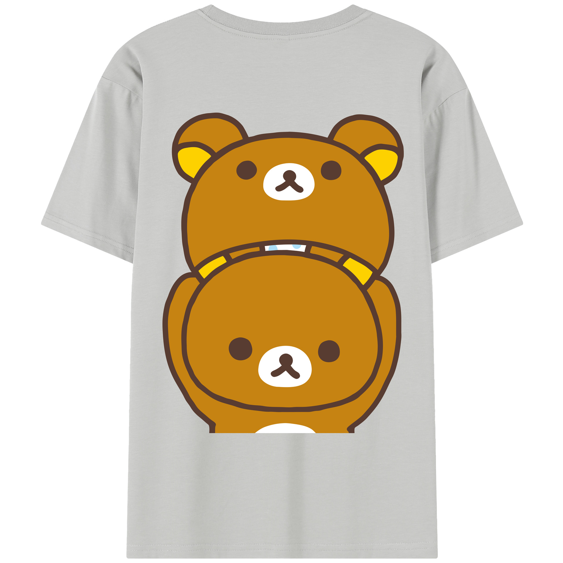 （画像用） リラックマ リラックマ キイロイトリ Rilakkuma Korilakkuma Kiiroitori レディース半袖Tシャツ(バックプリント)