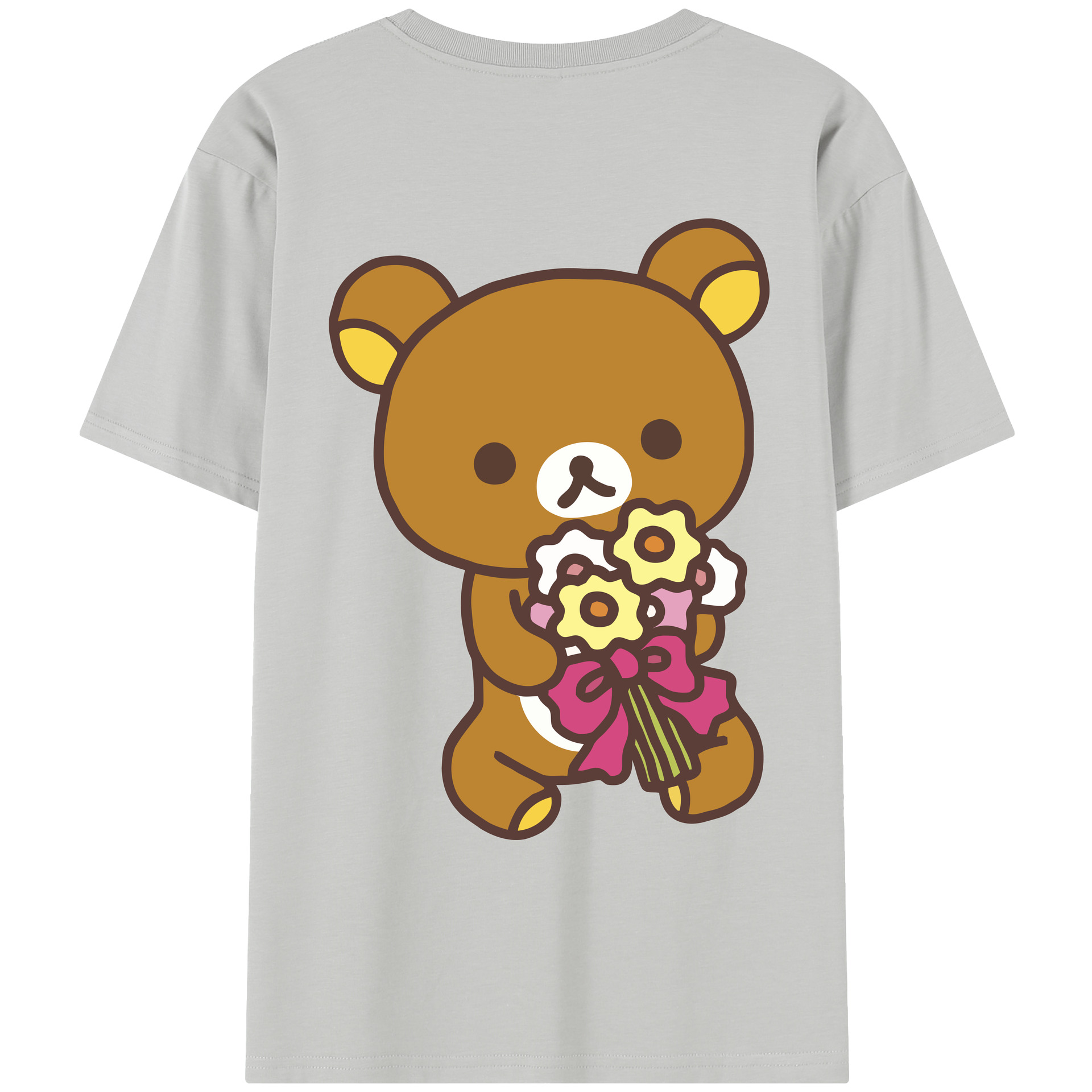 （画像用） リラックマ リラックマ キイロイトリ Rilakkuma Korilakkuma Kiiroitori レディース半袖Tシャツ(バックプリント)
