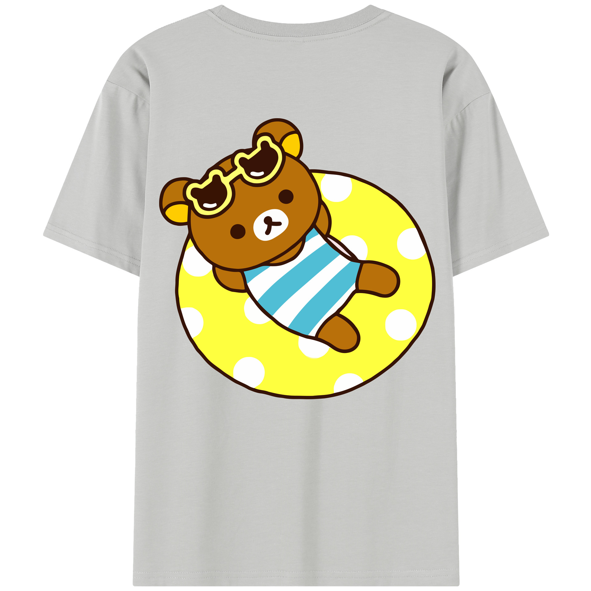 （画像用） リラックマ リラックマ キイロイトリ Rilakkuma Korilakkuma Kiiroitori レディース半袖Tシャツ(バックプリント)