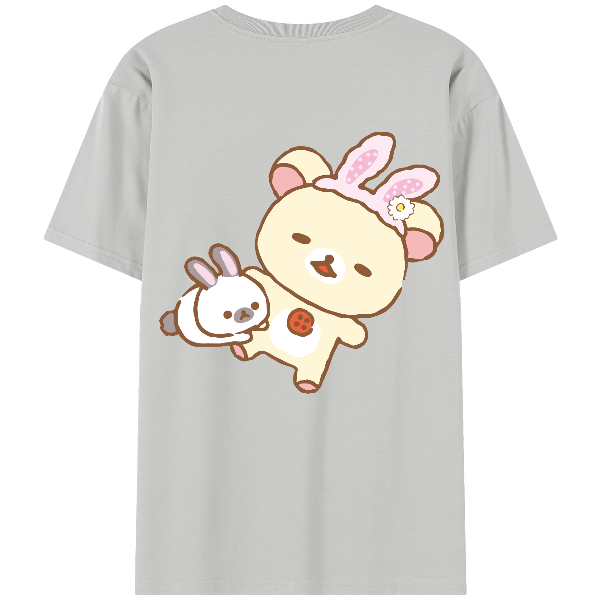 （画像用） リラックマ リラックマ キイロイトリ Rilakkuma Korilakkuma Kiiroitori レディース半袖Tシャツ(バックプリント)