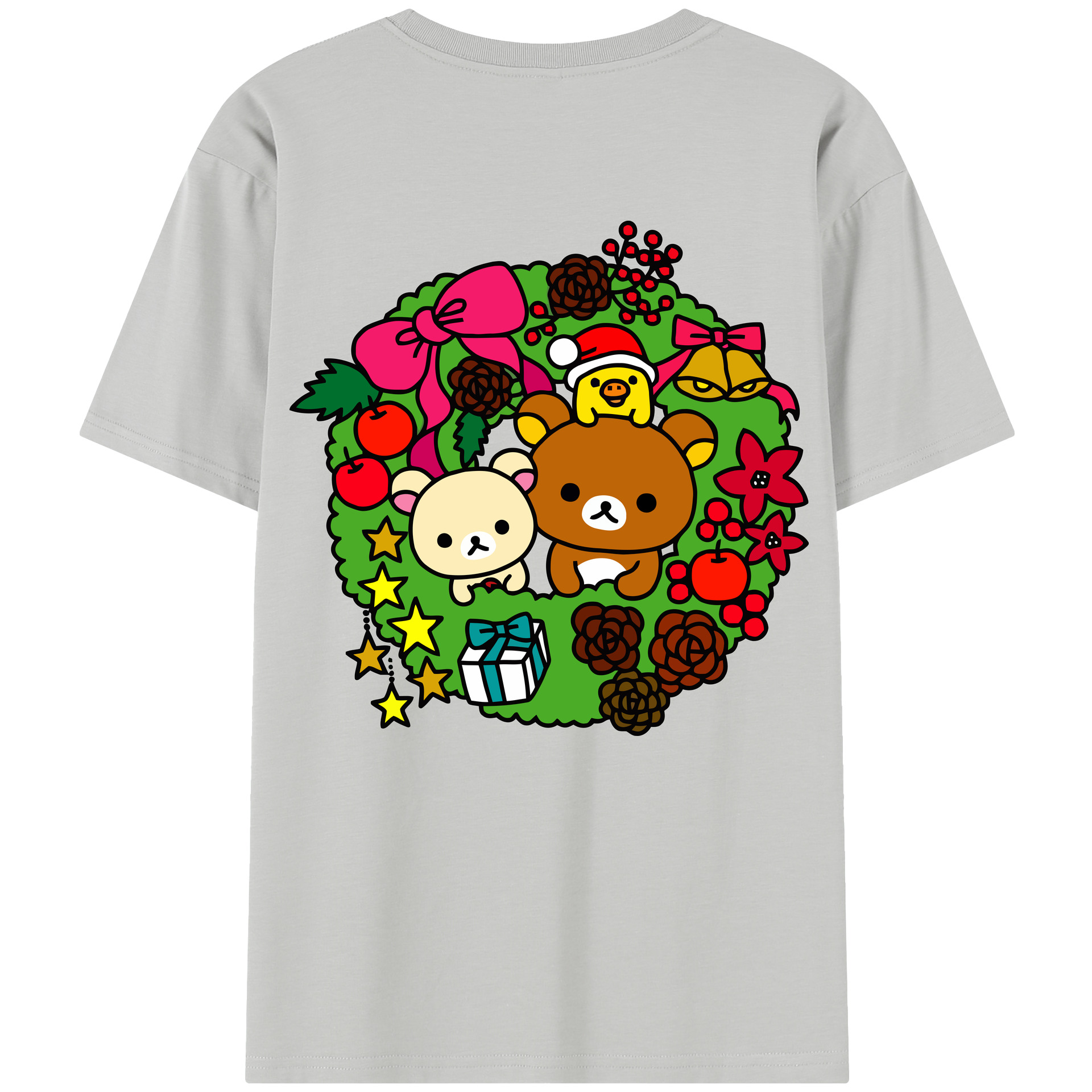 （画像用） リラックマ リラックマ キイロイトリ Rilakkuma Korilakkuma Kiiroitori レディース半袖Tシャツ(バックプリント)