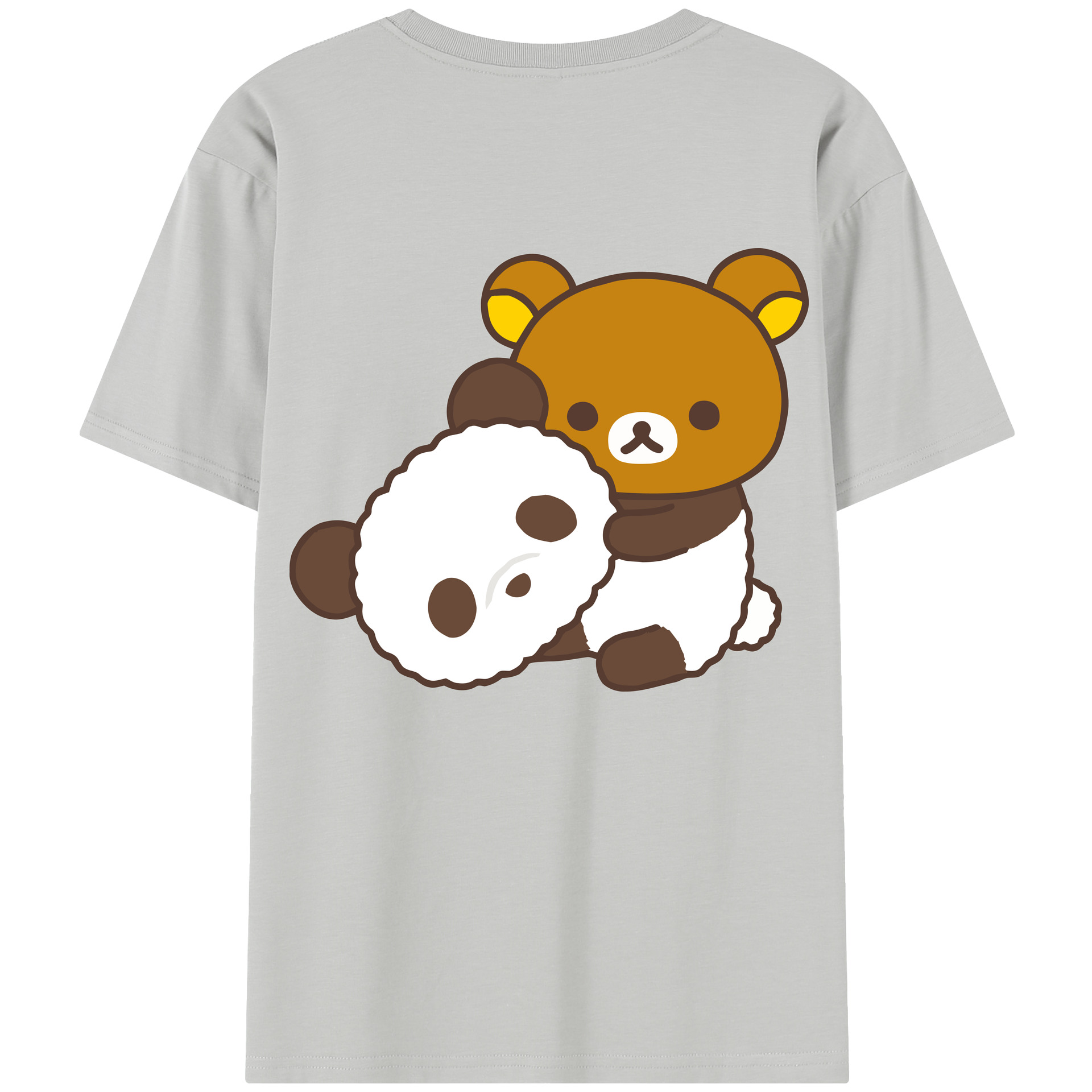 （画像用） リラックマ リラックマ キイロイトリ Rilakkuma Korilakkuma Kiiroitori レディース半袖Tシャツ(バックプリント)