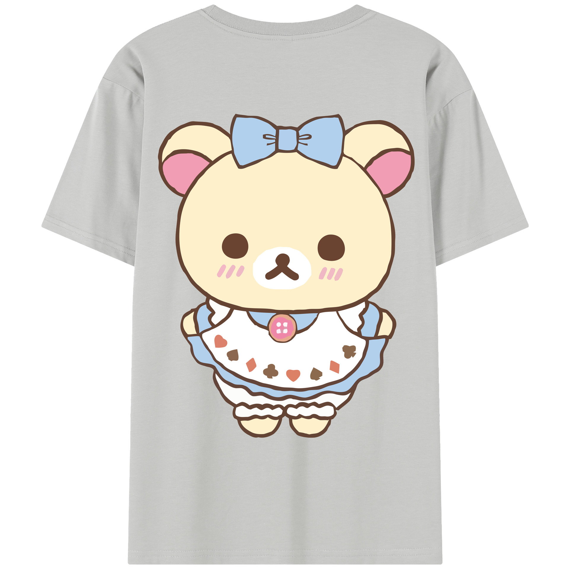 （画像用） リラックマ リラックマ キイロイトリ Rilakkuma Korilakkuma Kiiroitori レディース半袖Tシャツ(バックプリント)