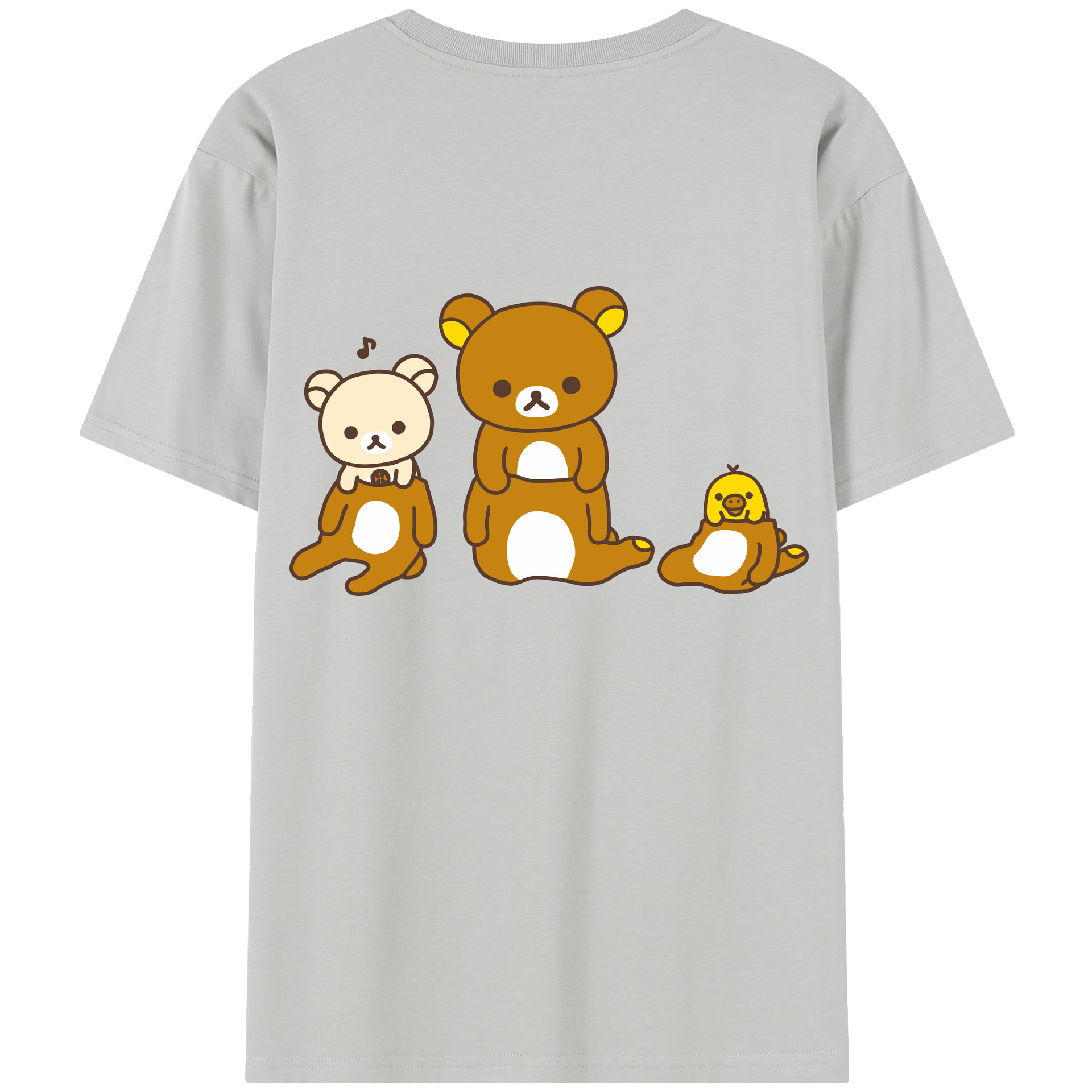 （画像用） リラックマ リラックマ キイロイトリ Rilakkuma Korilakkuma Kiiroitori レディース半袖Tシャツ(バックプリント)