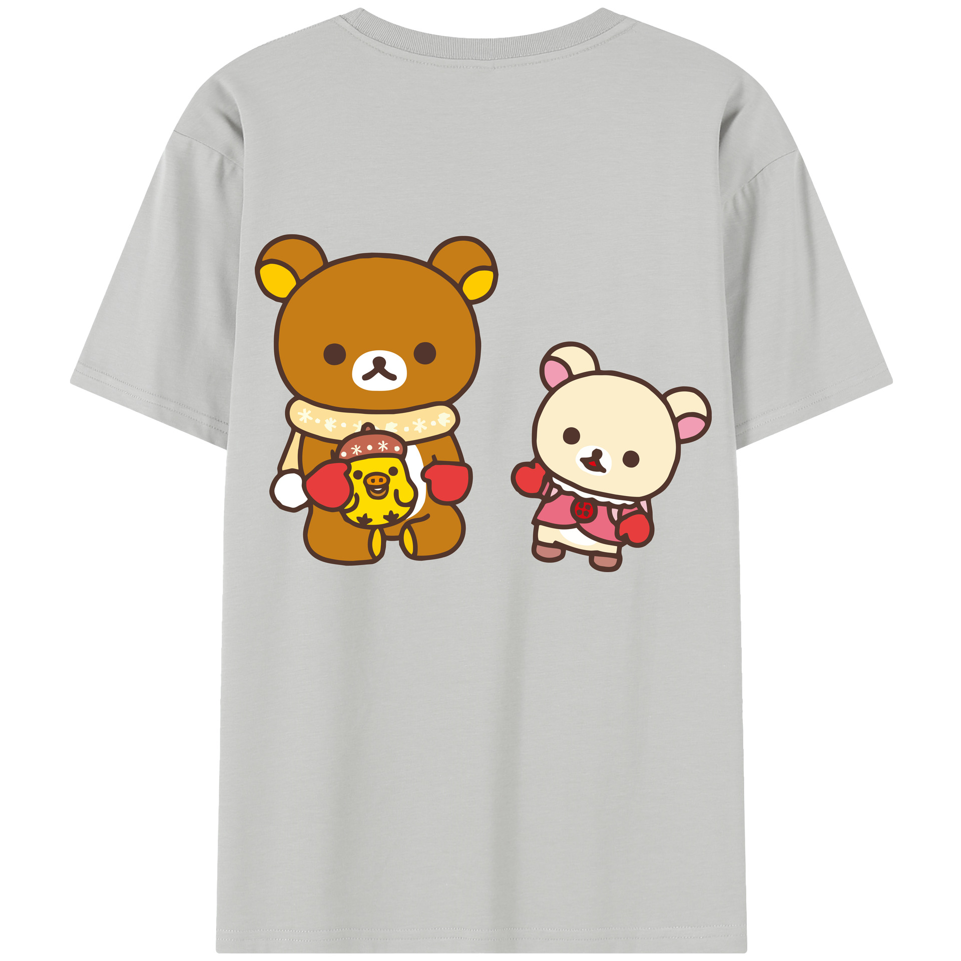 （画像用） リラックマ リラックマ キイロイトリ Rilakkuma Korilakkuma Kiiroitori レディース半袖Tシャツ(バックプリント)