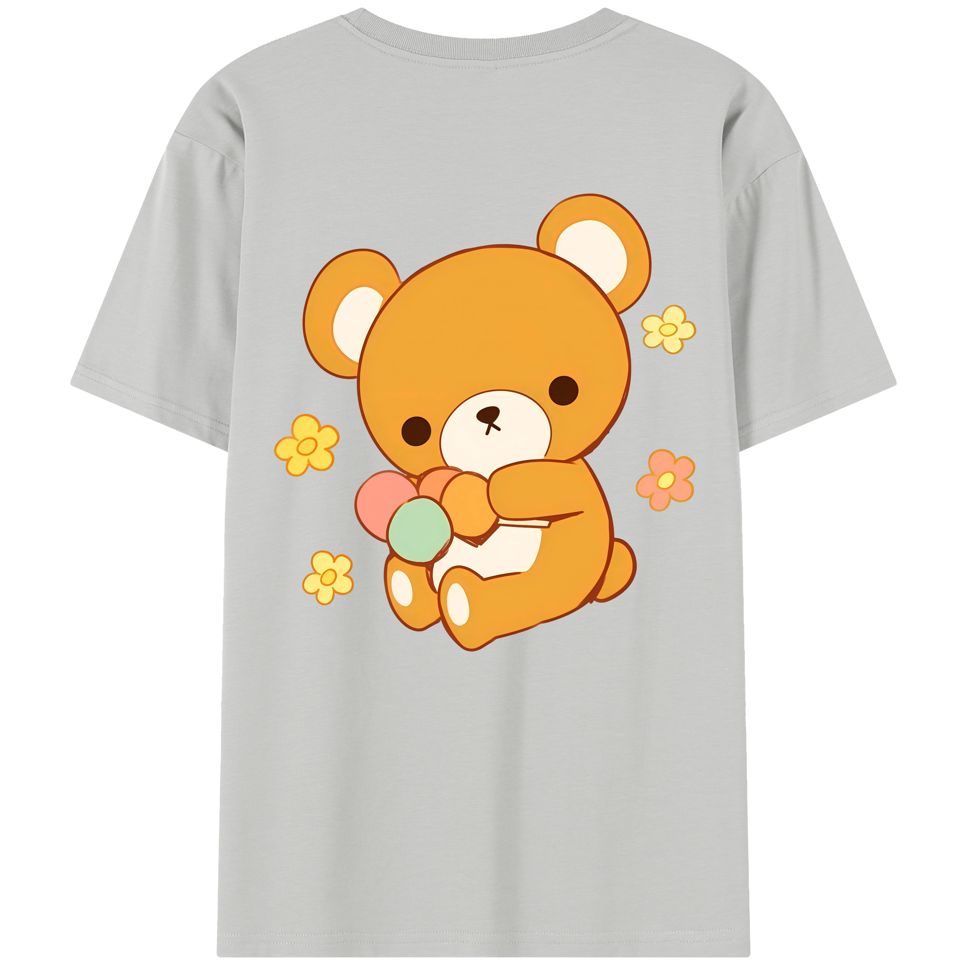 （画像用） リラックマ リラックマ キイロイトリ Rilakkuma Korilakkuma Kiiroitori レディース半袖Tシャツ(バックプリント)
