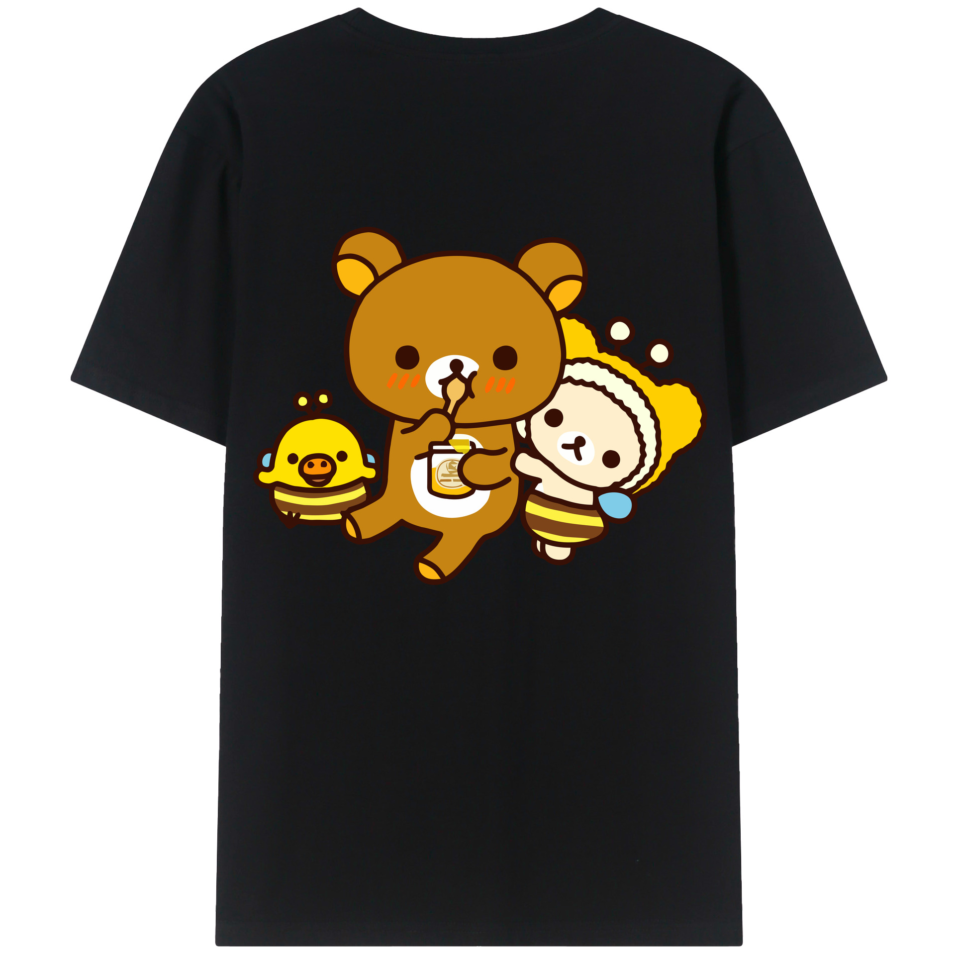 （画像用） リラックマ リラックマ キイロイトリ Rilakkuma Korilakkuma Kiiroitori レディース半袖Tシャツ(バックプリント)
