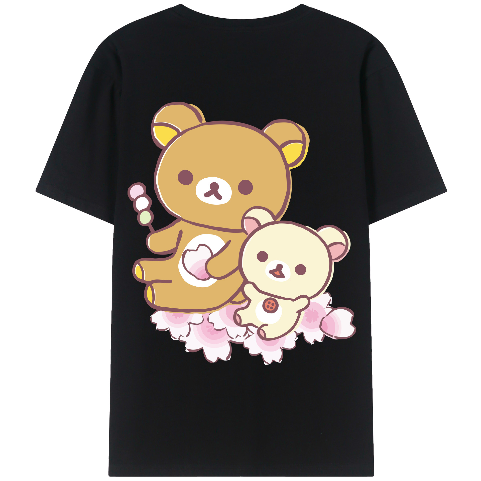 （画像用） リラックマ リラックマ キイロイトリ Rilakkuma Korilakkuma Kiiroitori レディース半袖Tシャツ(バックプリント)