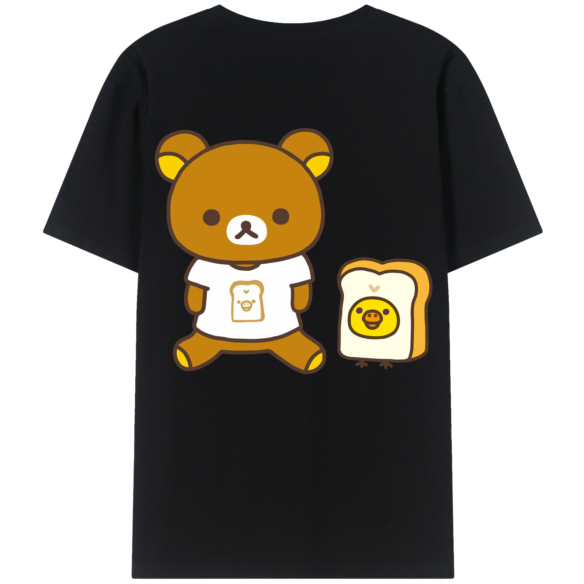 （画像用） リラックマ リラックマ キイロイトリ Rilakkuma Korilakkuma Kiiroitori レディース半袖Tシャツ(バックプリント)