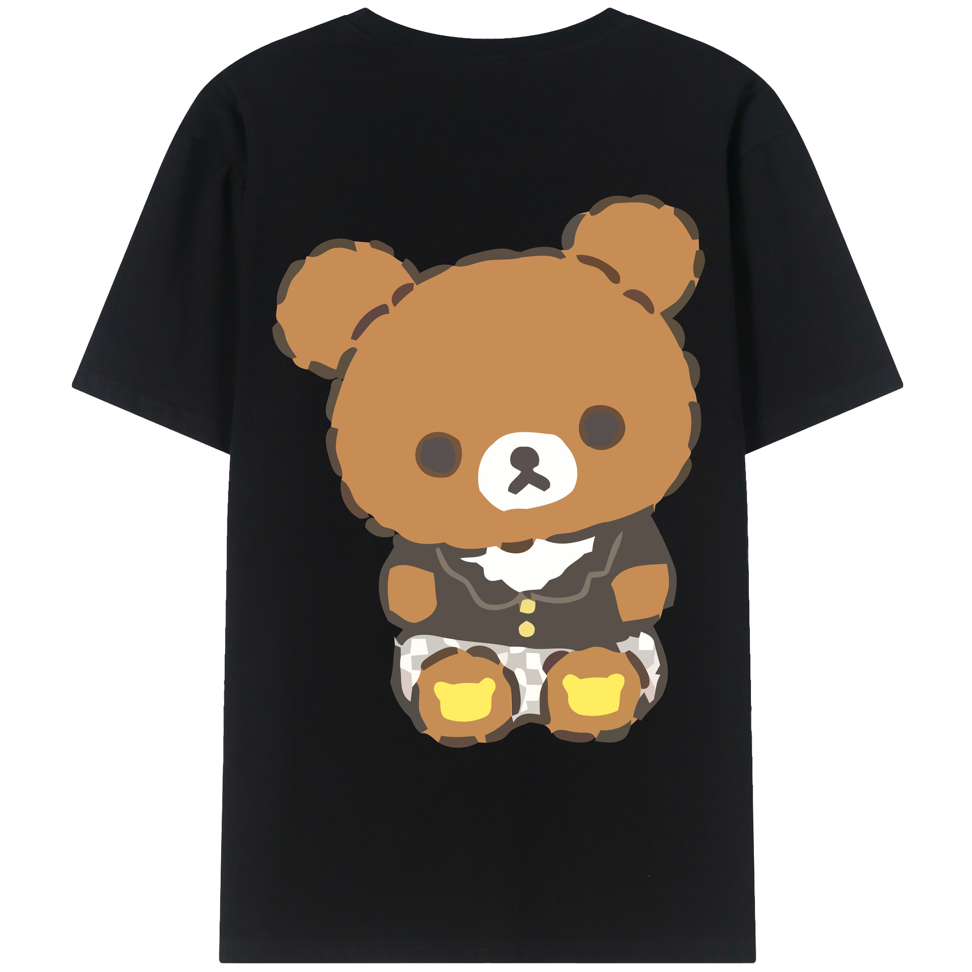 （画像用） リラックマ リラックマ キイロイトリ Rilakkuma Korilakkuma Kiiroitori レディース半袖Tシャツ(バックプリント)