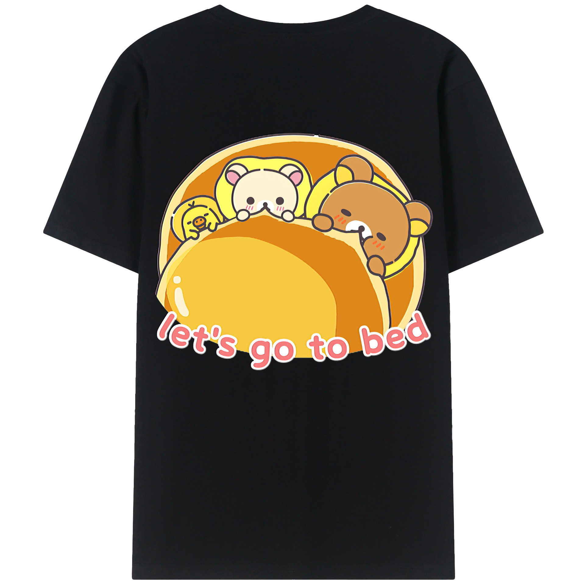 （画像用） リラックマ リラックマ キイロイトリ Rilakkuma Korilakkuma Kiiroitori レディース半袖Tシャツ(バックプリント)