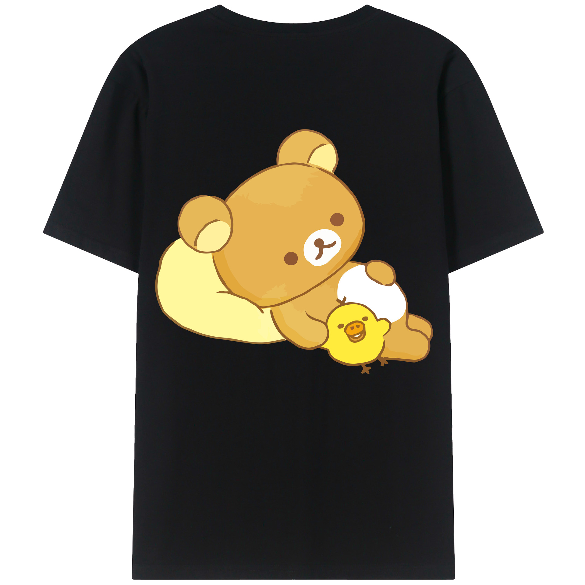 （画像用） リラックマ リラックマ キイロイトリ Rilakkuma Korilakkuma Kiiroitori レディース半袖Tシャツ(バックプリント)