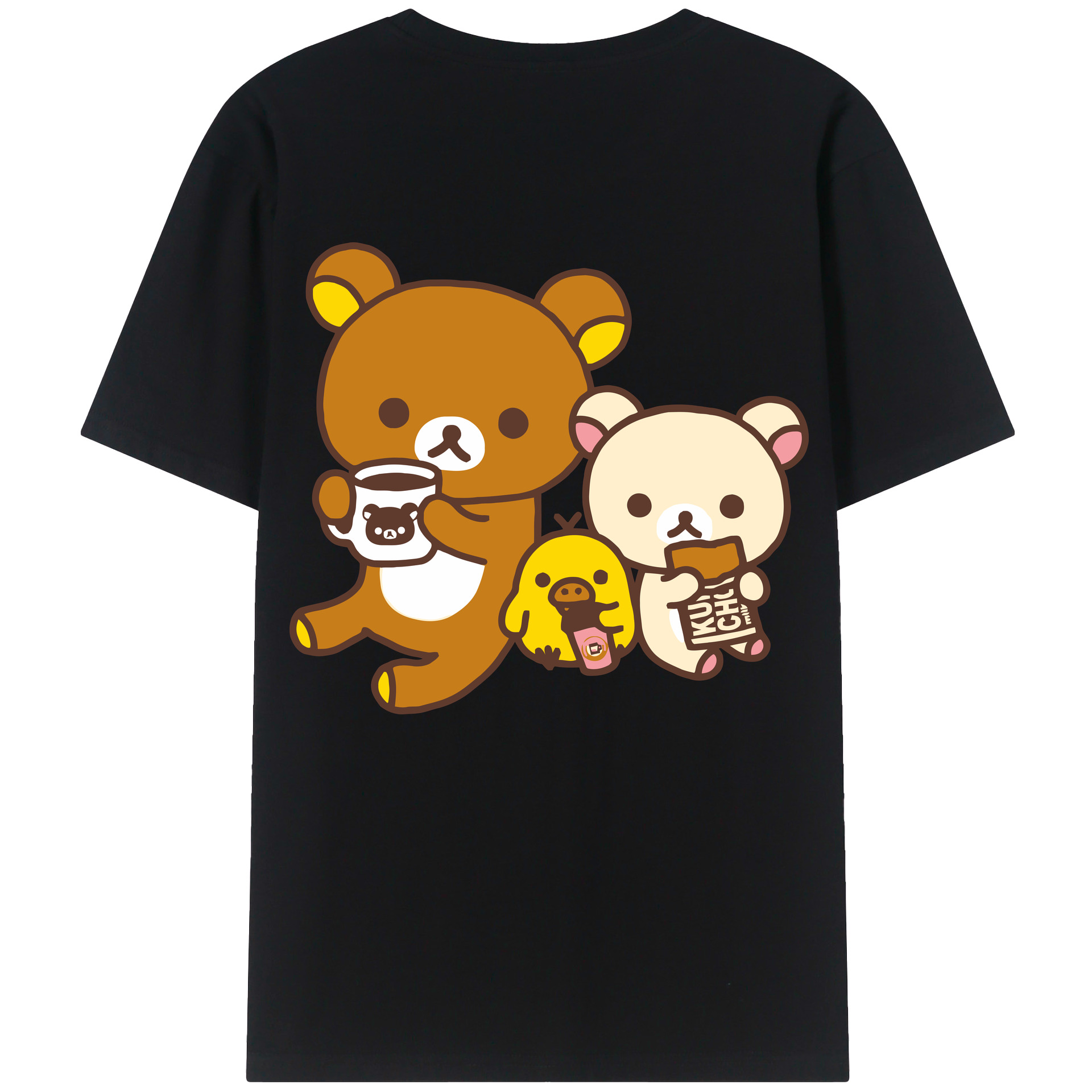 （画像用） リラックマ リラックマ キイロイトリ Rilakkuma Korilakkuma Kiiroitori レディース半袖Tシャツ(バックプリント)