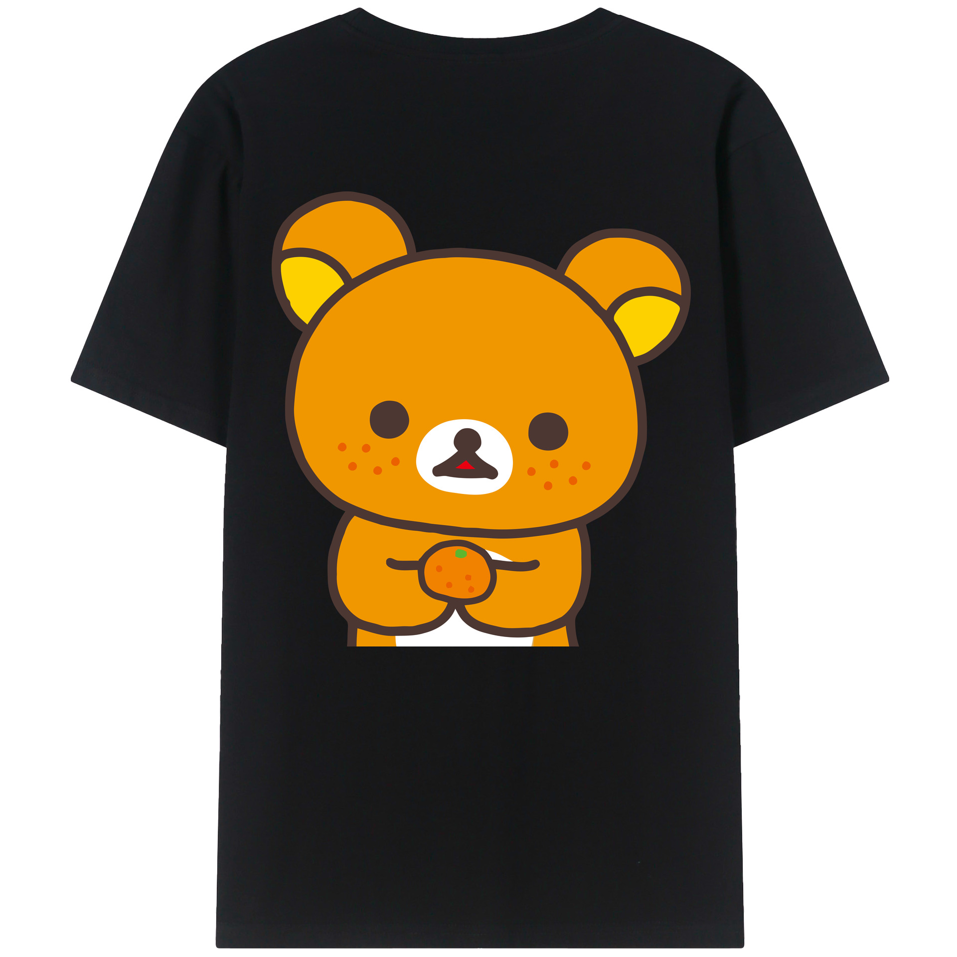 （画像用） リラックマ リラックマ キイロイトリ Rilakkuma Korilakkuma Kiiroitori レディース半袖Tシャツ(バックプリント)