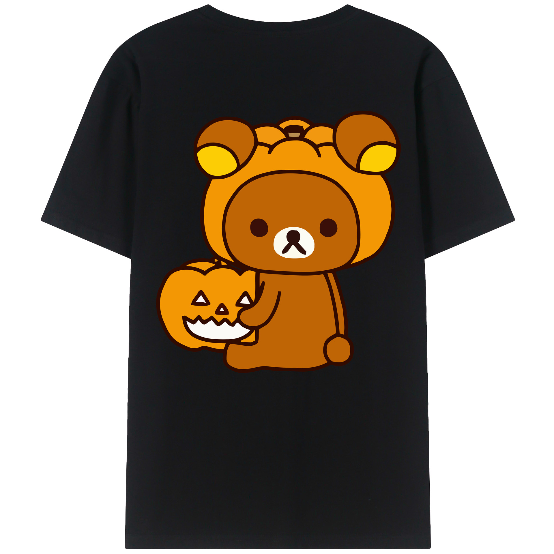 （画像用） リラックマ リラックマ キイロイトリ Rilakkuma Korilakkuma Kiiroitori レディース半袖Tシャツ(バックプリント)