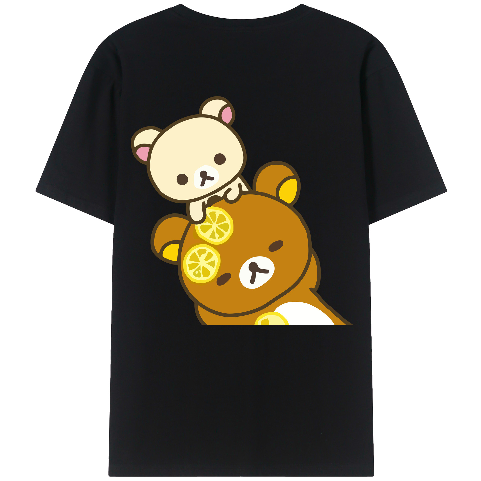 （画像用） リラックマ リラックマ キイロイトリ Rilakkuma Korilakkuma Kiiroitori レディース半袖Tシャツ(バックプリント)