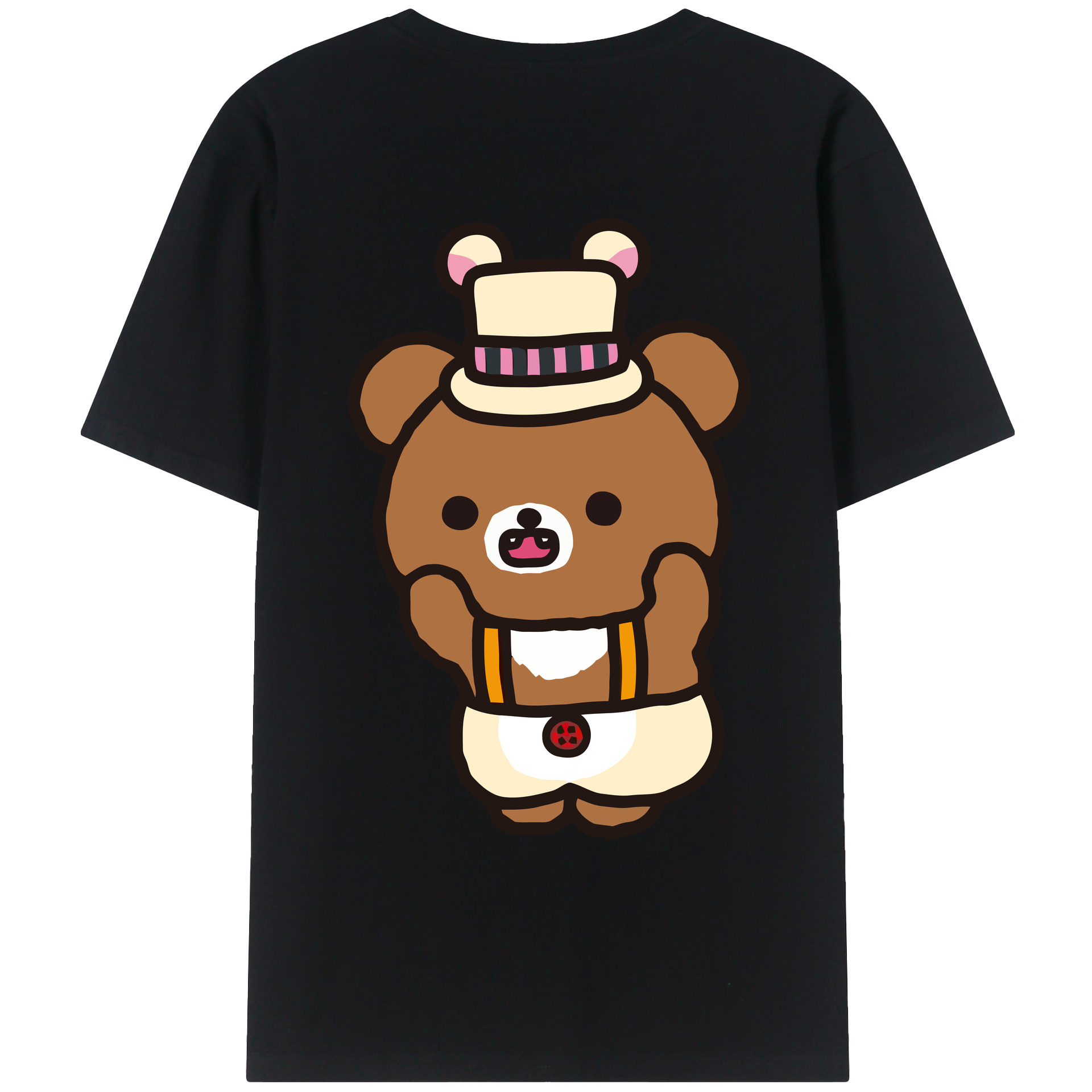 （画像用） リラックマ リラックマ キイロイトリ Rilakkuma Korilakkuma Kiiroitori レディース半袖Tシャツ(バックプリント)