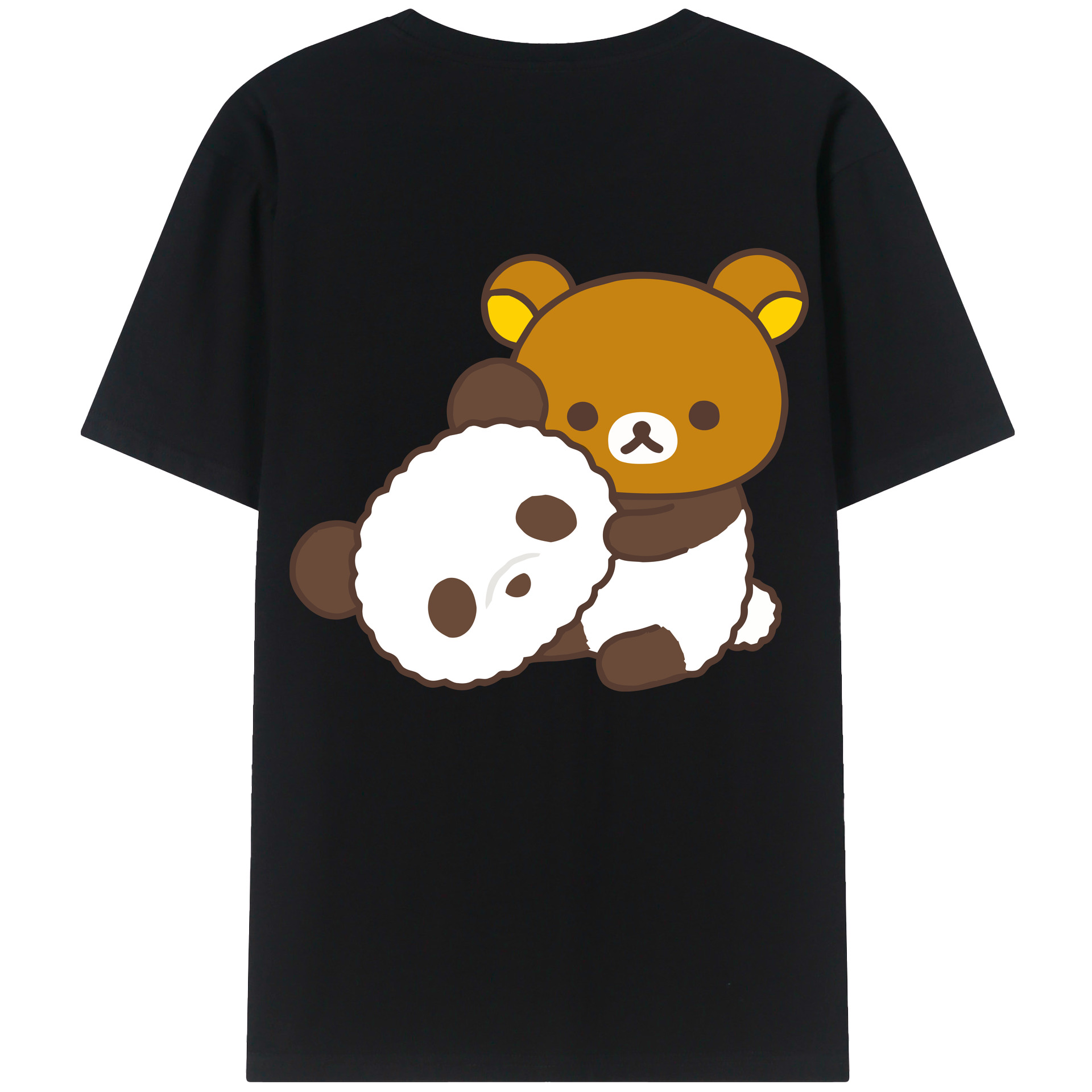 （画像用） リラックマ リラックマ キイロイトリ Rilakkuma Korilakkuma Kiiroitori レディース半袖Tシャツ(バックプリント)