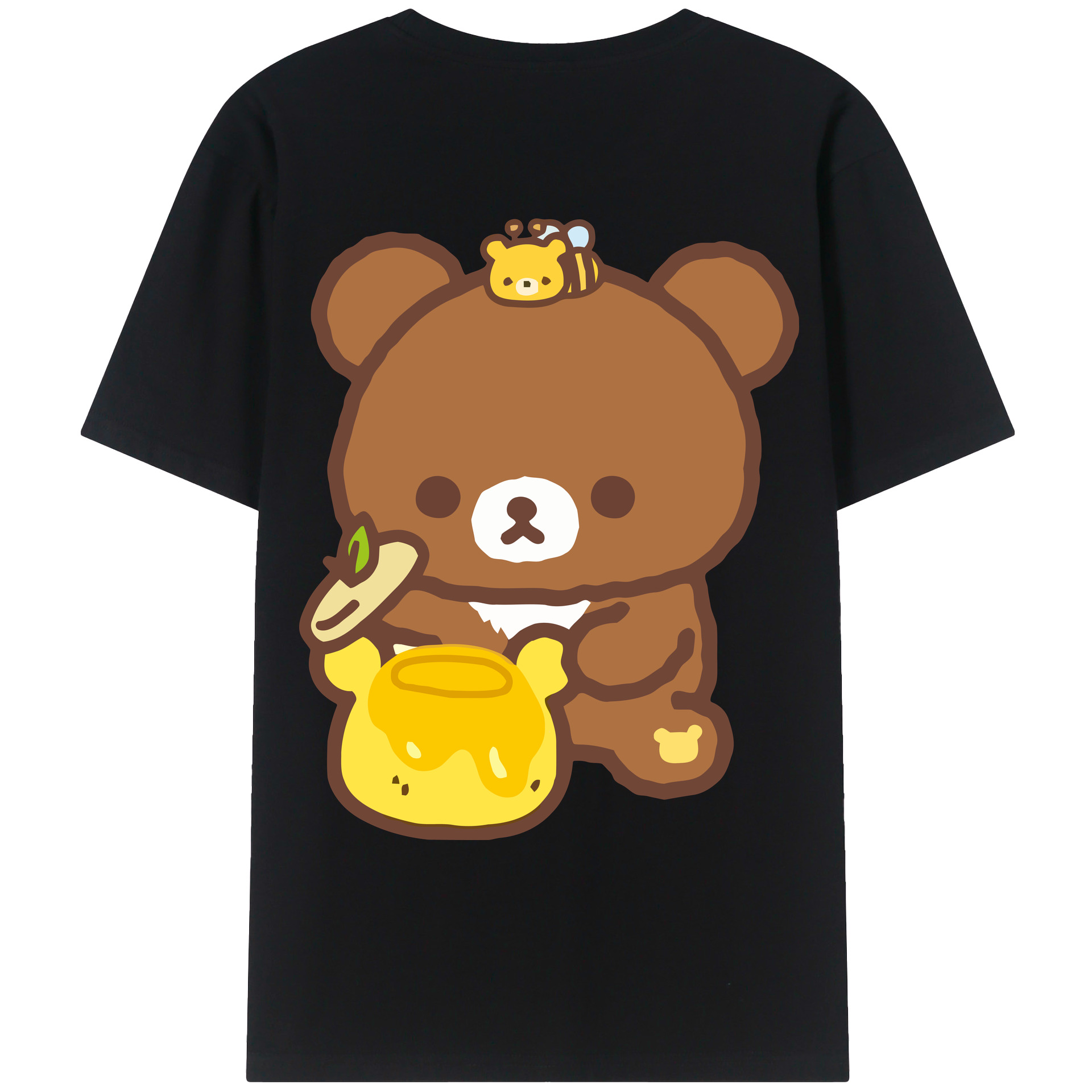 （画像用） リラックマ リラックマ キイロイトリ Rilakkuma Korilakkuma Kiiroitori レディース半袖Tシャツ(バックプリント)