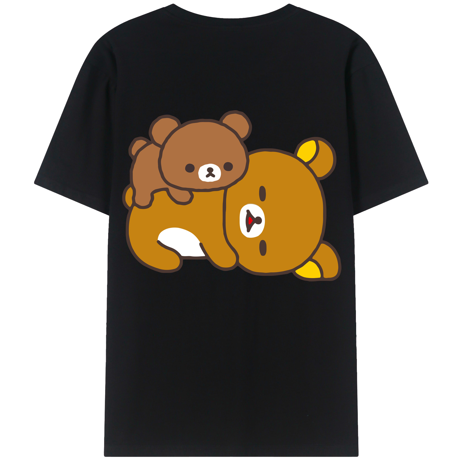（画像用） リラックマ リラックマ キイロイトリ Rilakkuma Korilakkuma Kiiroitori レディース半袖Tシャツ(バックプリント)