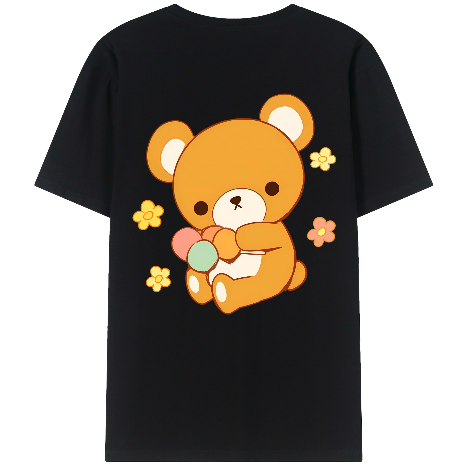 （画像用） リラックマ リラックマ キイロイトリ Rilakkuma Korilakkuma Kiiroitori レディース半袖Tシャツ(バックプリント)