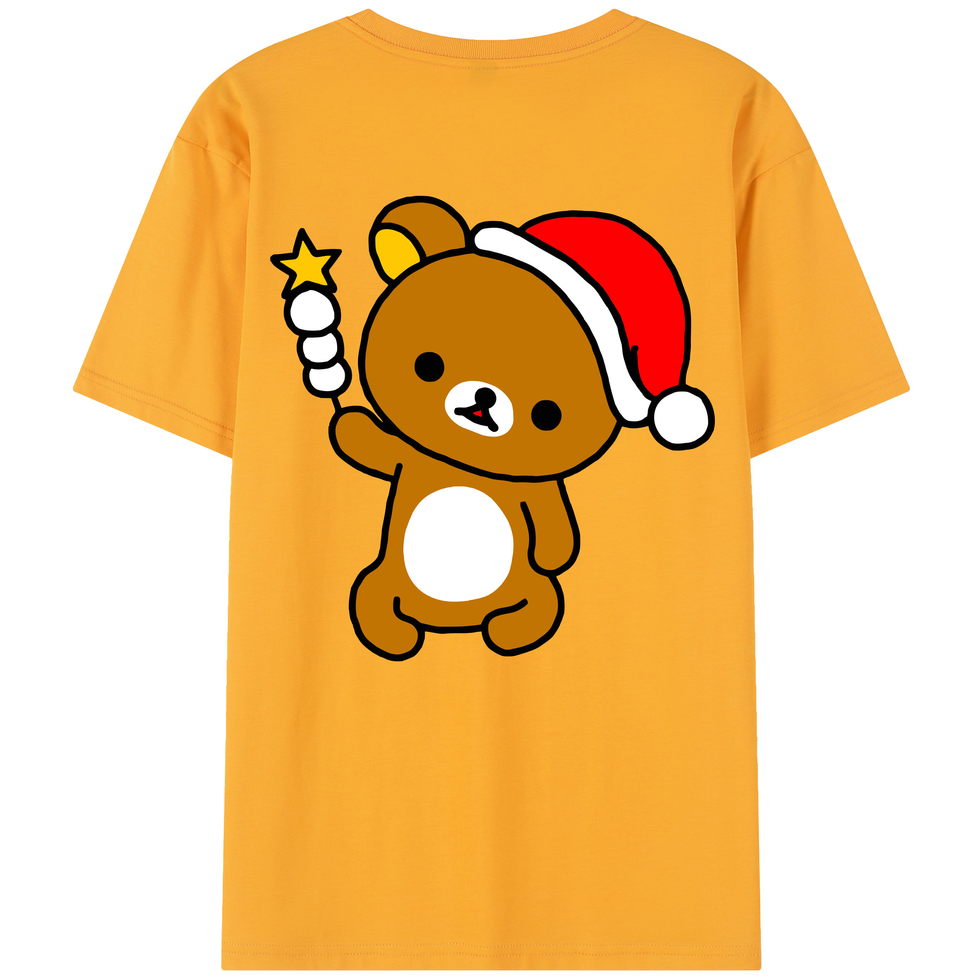 （画像用） リラックマ リラックマ キイロイトリ Rilakkuma Korilakkuma Kiiroitori レディース半袖Tシャツ(バックプリント)