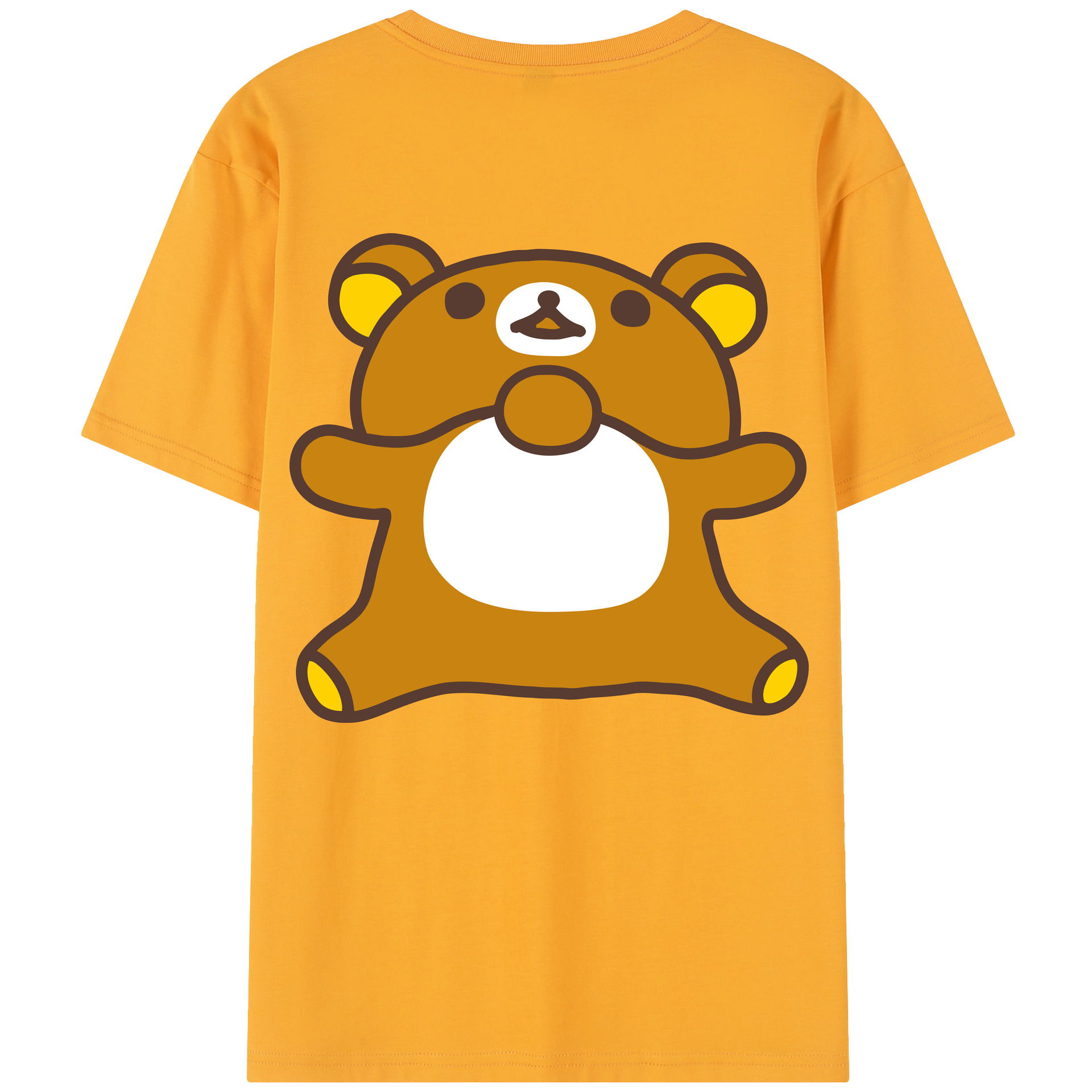 （画像用） リラックマ リラックマ キイロイトリ Rilakkuma Korilakkuma Kiiroitori レディース半袖Tシャツ(バックプリント)