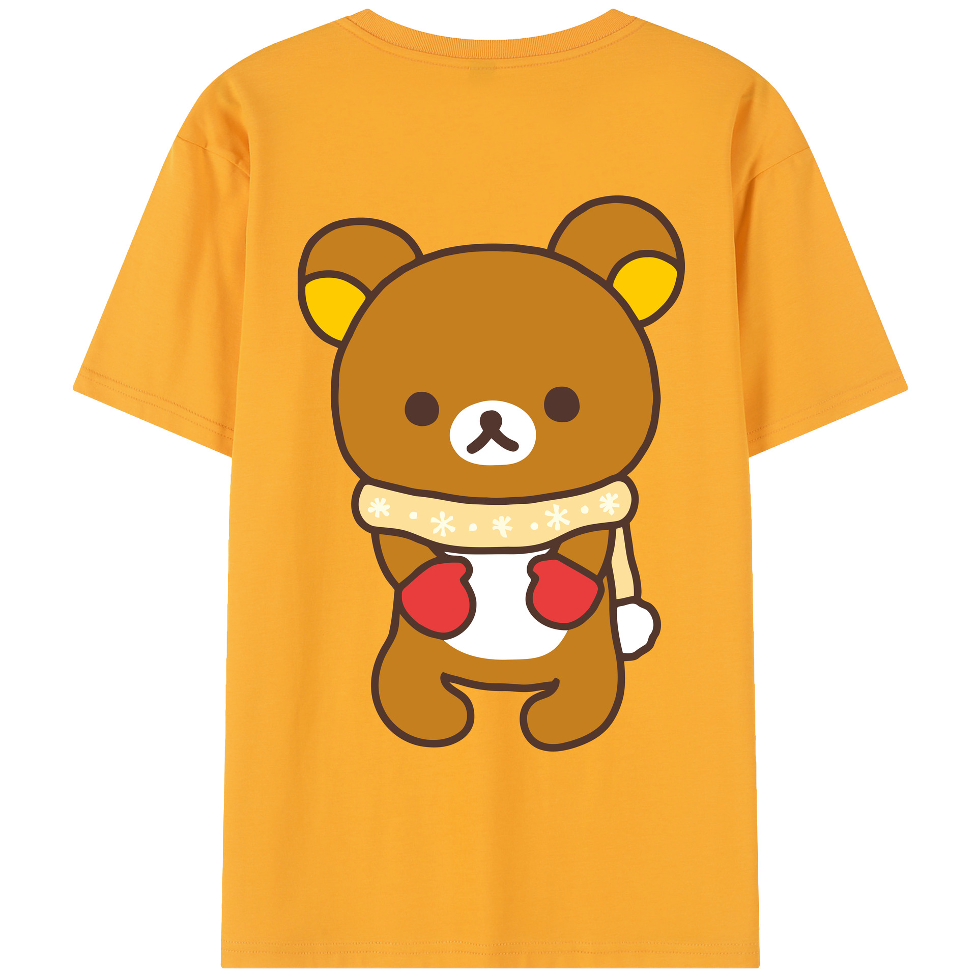 （画像用） リラックマ リラックマ キイロイトリ Rilakkuma Korilakkuma Kiiroitori レディース半袖Tシャツ(バックプリント)
