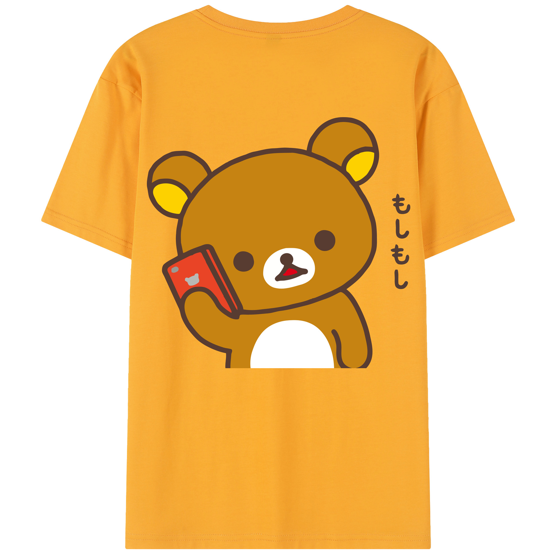 （画像用） リラックマ リラックマ キイロイトリ Rilakkuma Korilakkuma Kiiroitori レディース半袖Tシャツ(バックプリント)