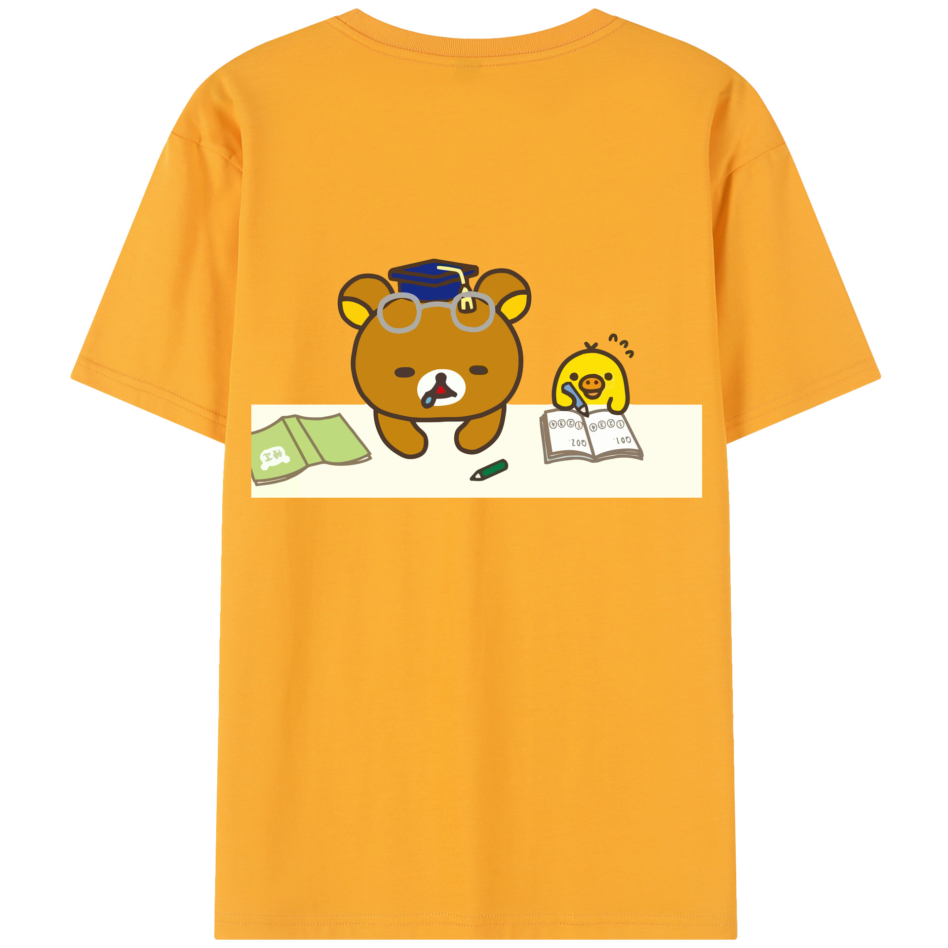 （画像用） リラックマ リラックマ キイロイトリ Rilakkuma Korilakkuma Kiiroitori レディース半袖Tシャツ(バックプリント)