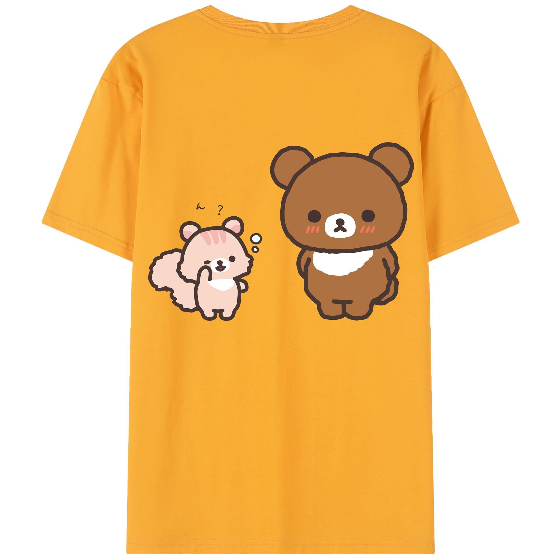 （画像用） リラックマ リラックマ キイロイトリ Rilakkuma Korilakkuma Kiiroitori レディース半袖Tシャツ(バックプリント)