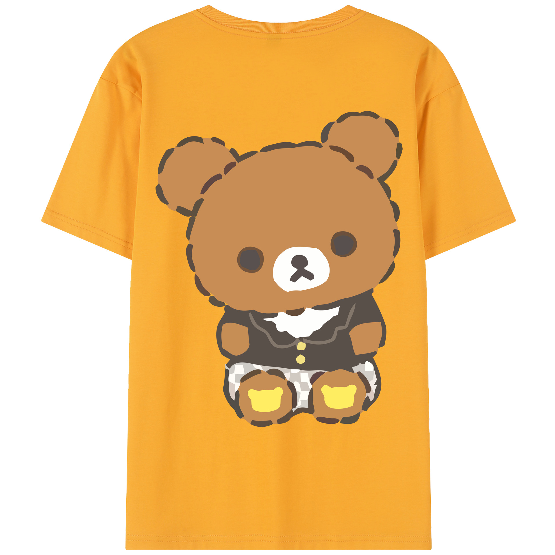 （画像用） リラックマ リラックマ キイロイトリ Rilakkuma Korilakkuma Kiiroitori レディース半袖Tシャツ(バックプリント)