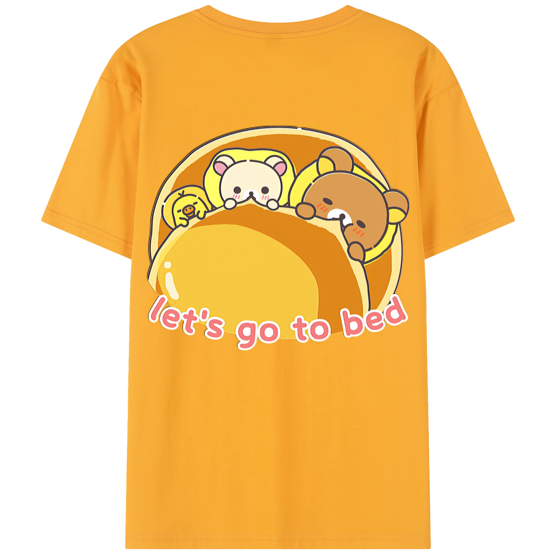 （画像用） リラックマ リラックマ キイロイトリ Rilakkuma Korilakkuma Kiiroitori レディース半袖Tシャツ(バックプリント)