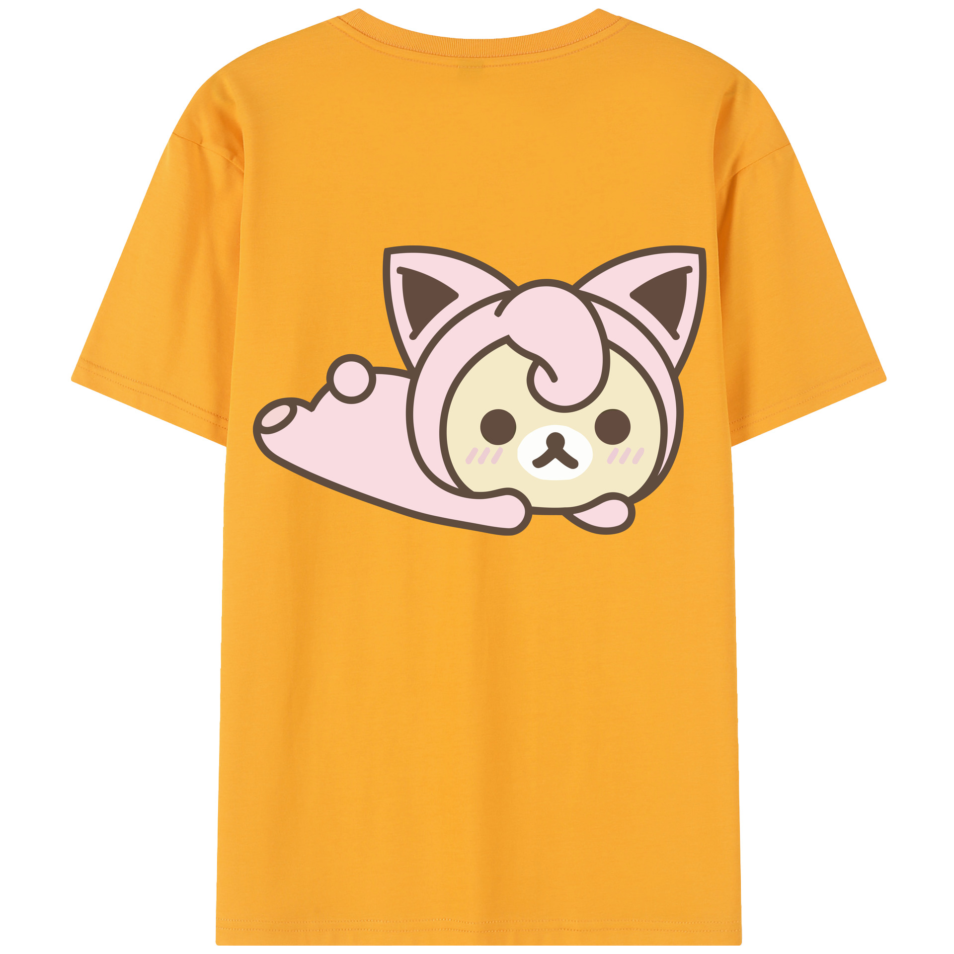 （画像用） リラックマ リラックマ キイロイトリ Rilakkuma Korilakkuma Kiiroitori レディース半袖Tシャツ(バックプリント)