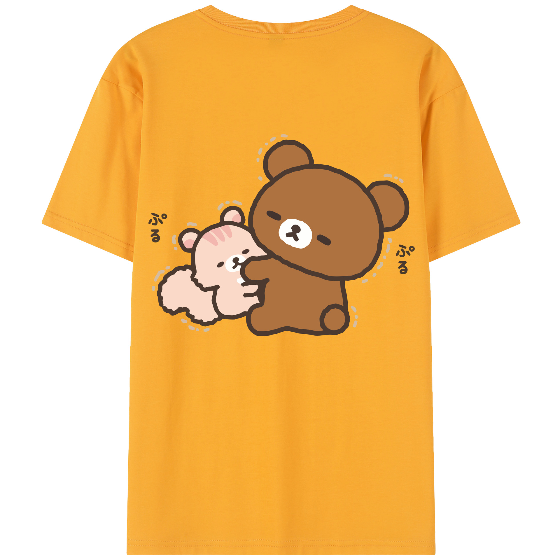 （画像用） リラックマ リラックマ キイロイトリ Rilakkuma Korilakkuma Kiiroitori レディース半袖Tシャツ(バックプリント)