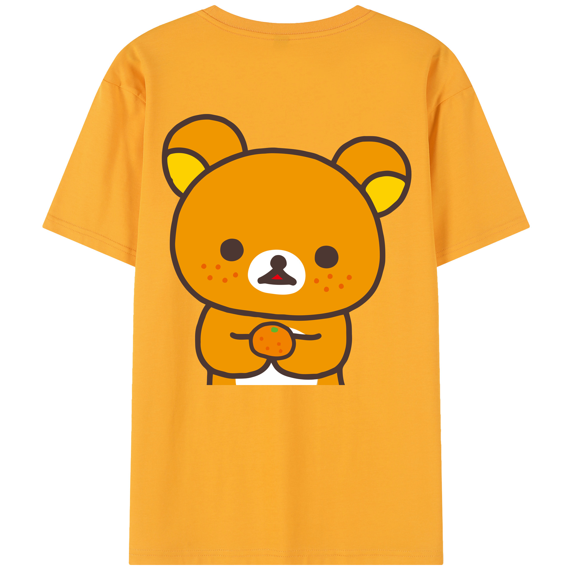 （画像用） リラックマ リラックマ キイロイトリ Rilakkuma Korilakkuma Kiiroitori レディース半袖Tシャツ(バックプリント)