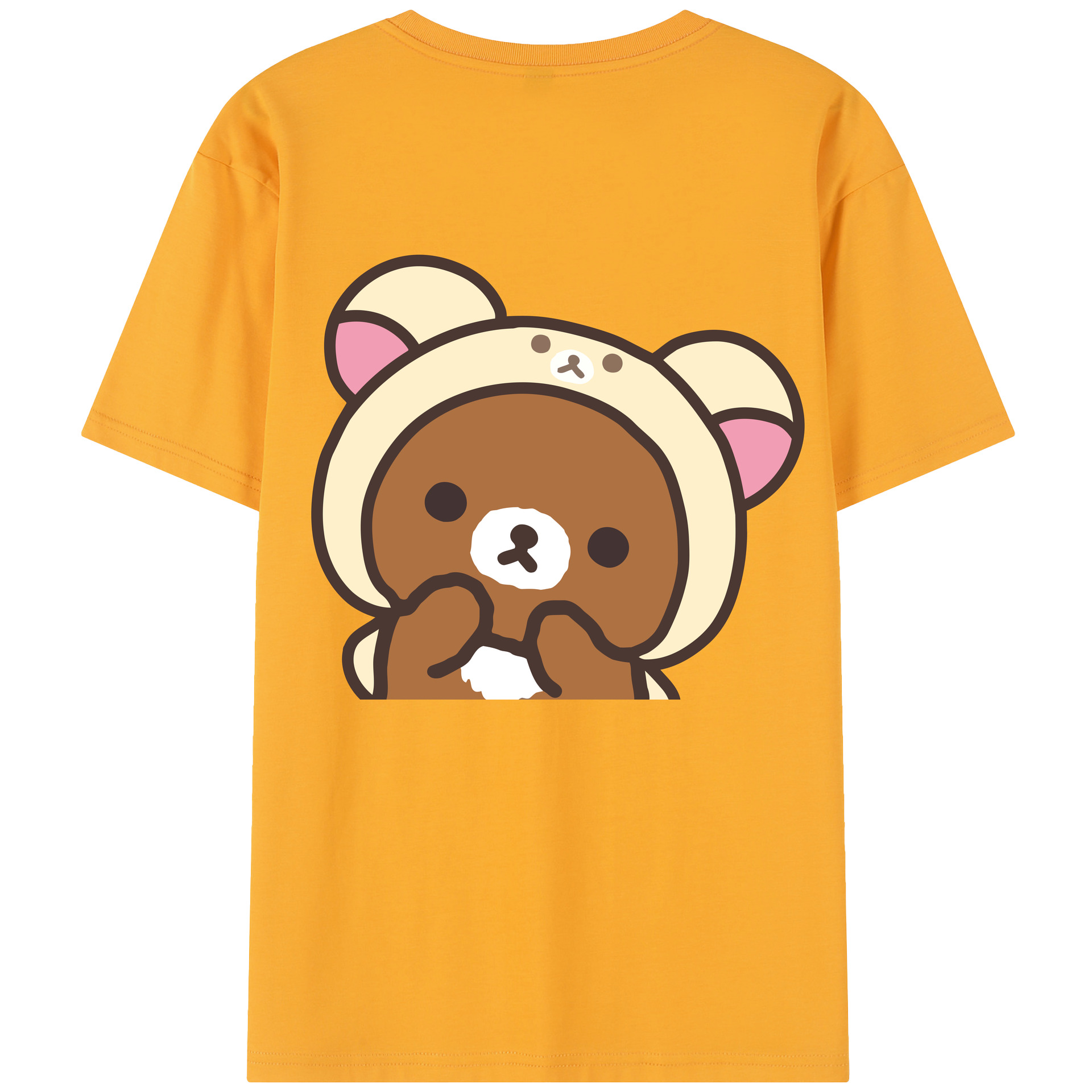 （画像用） リラックマ リラックマ キイロイトリ Rilakkuma Korilakkuma Kiiroitori レディース半袖Tシャツ(バックプリント)