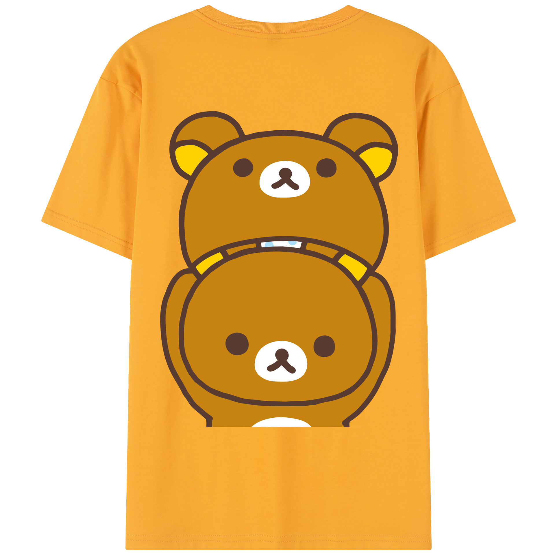 （画像用） リラックマ リラックマ キイロイトリ Rilakkuma Korilakkuma Kiiroitori レディース半袖Tシャツ(バックプリント)