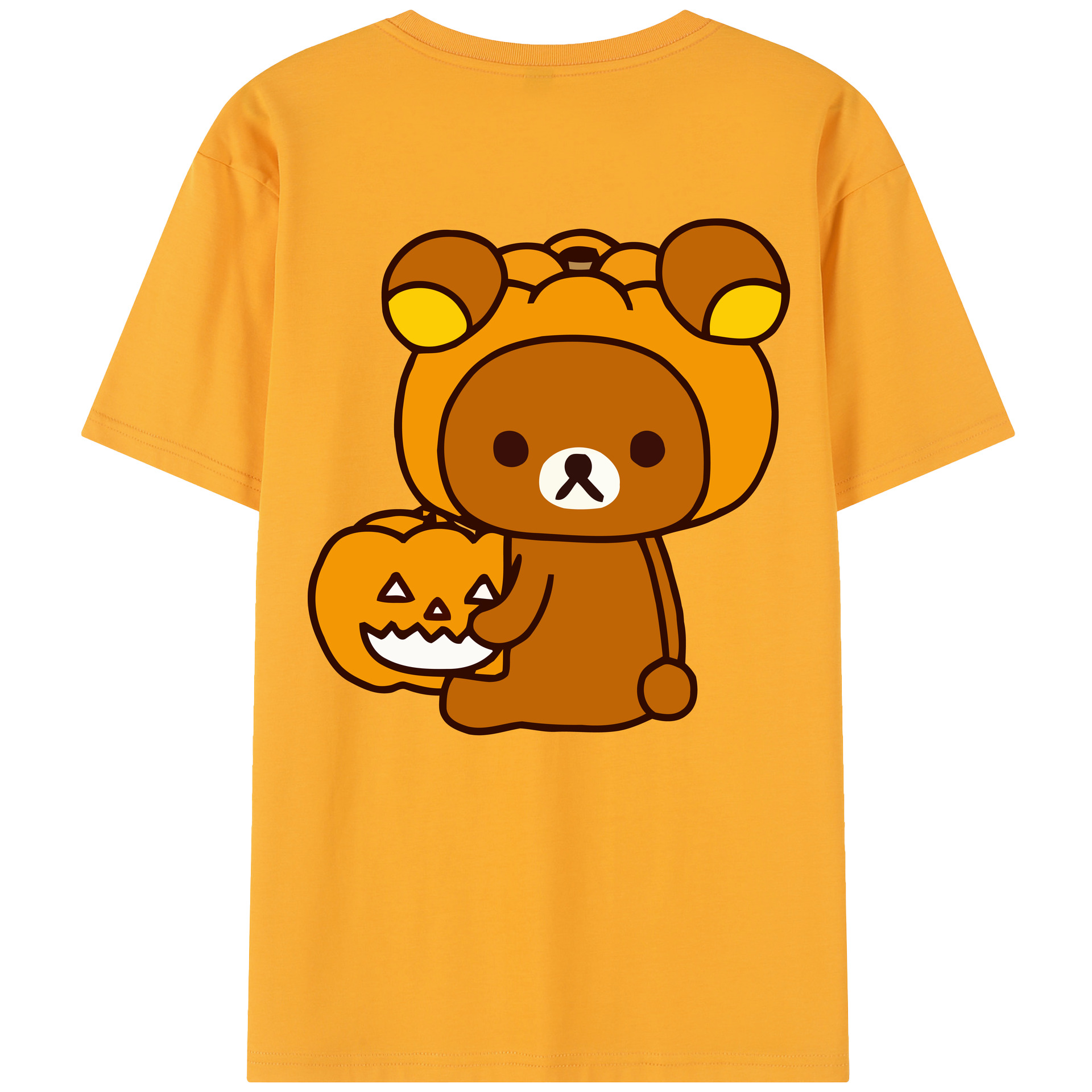 （画像用） リラックマ リラックマ キイロイトリ Rilakkuma Korilakkuma Kiiroitori レディース半袖Tシャツ(バックプリント)