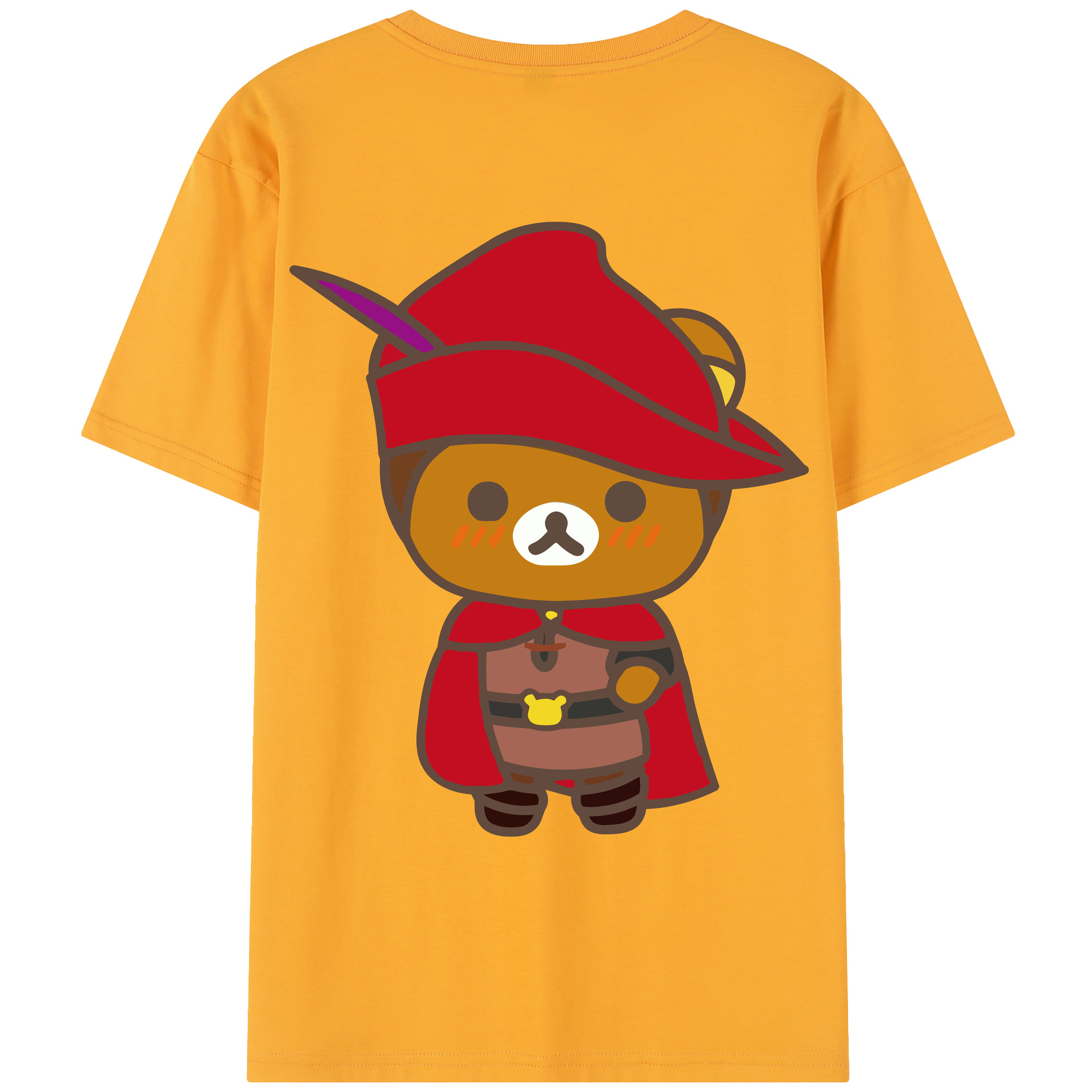 （画像用） リラックマ リラックマ キイロイトリ Rilakkuma Korilakkuma Kiiroitori レディース半袖Tシャツ(バックプリント)