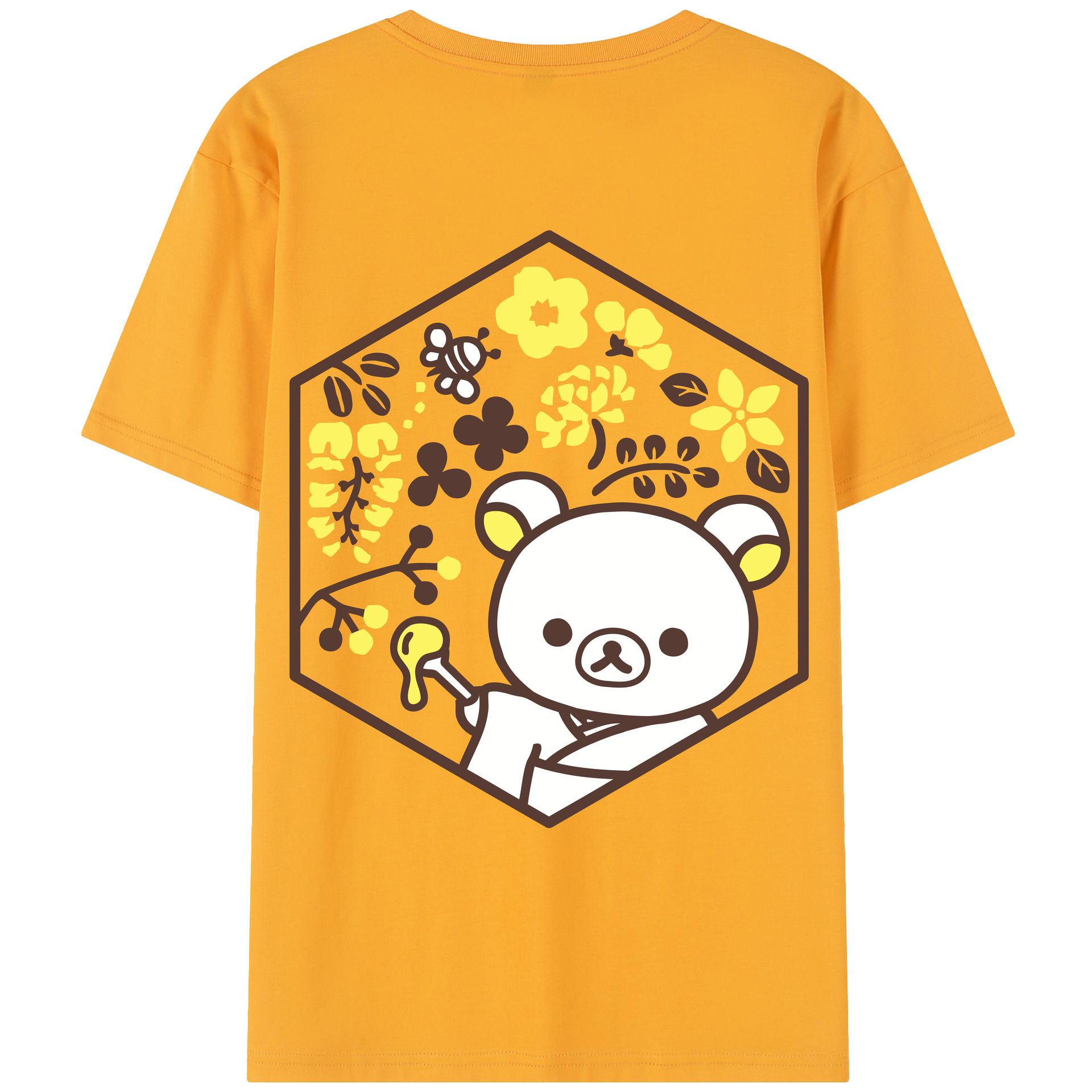 （画像用） リラックマ リラックマ キイロイトリ Rilakkuma Korilakkuma Kiiroitori レディース半袖Tシャツ(バックプリント)